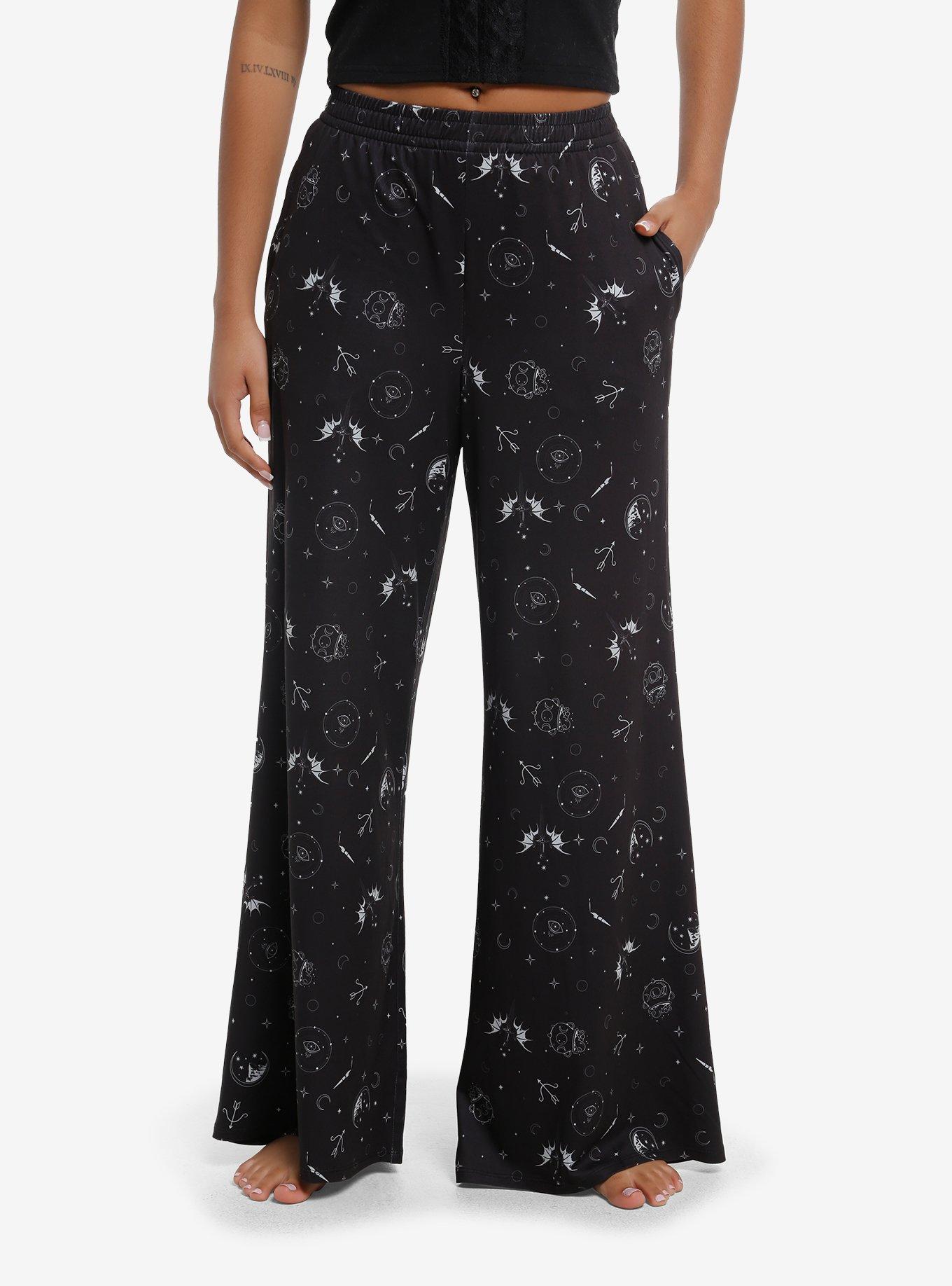 A Court Of Thorns And Roses Icons Wide Leg Pajama Pants, , hi-res