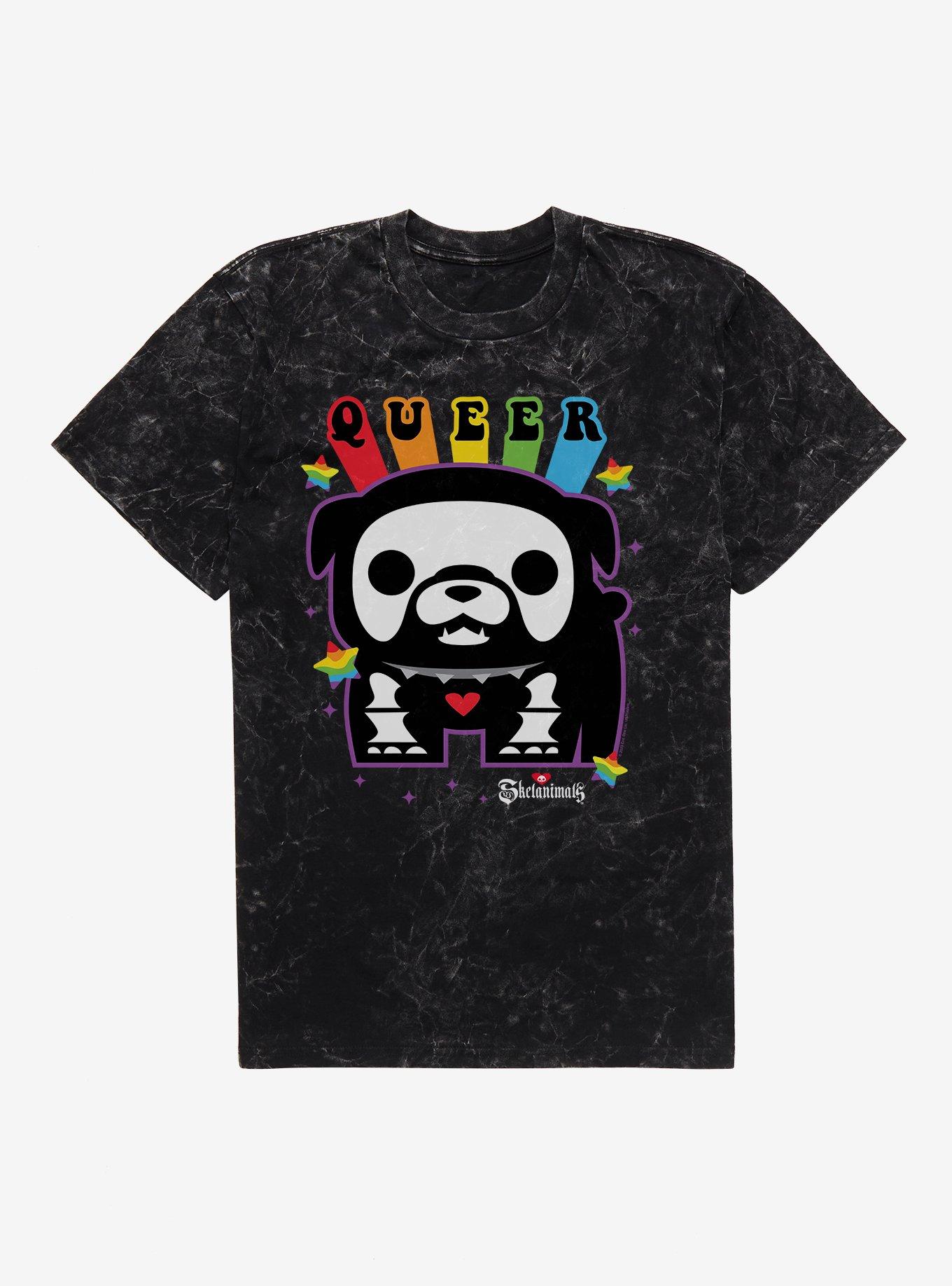 Skelanimals Maxx Pride Queer Mineral Wash T-Shirt, BLACK MINERAL WASH, hi-res