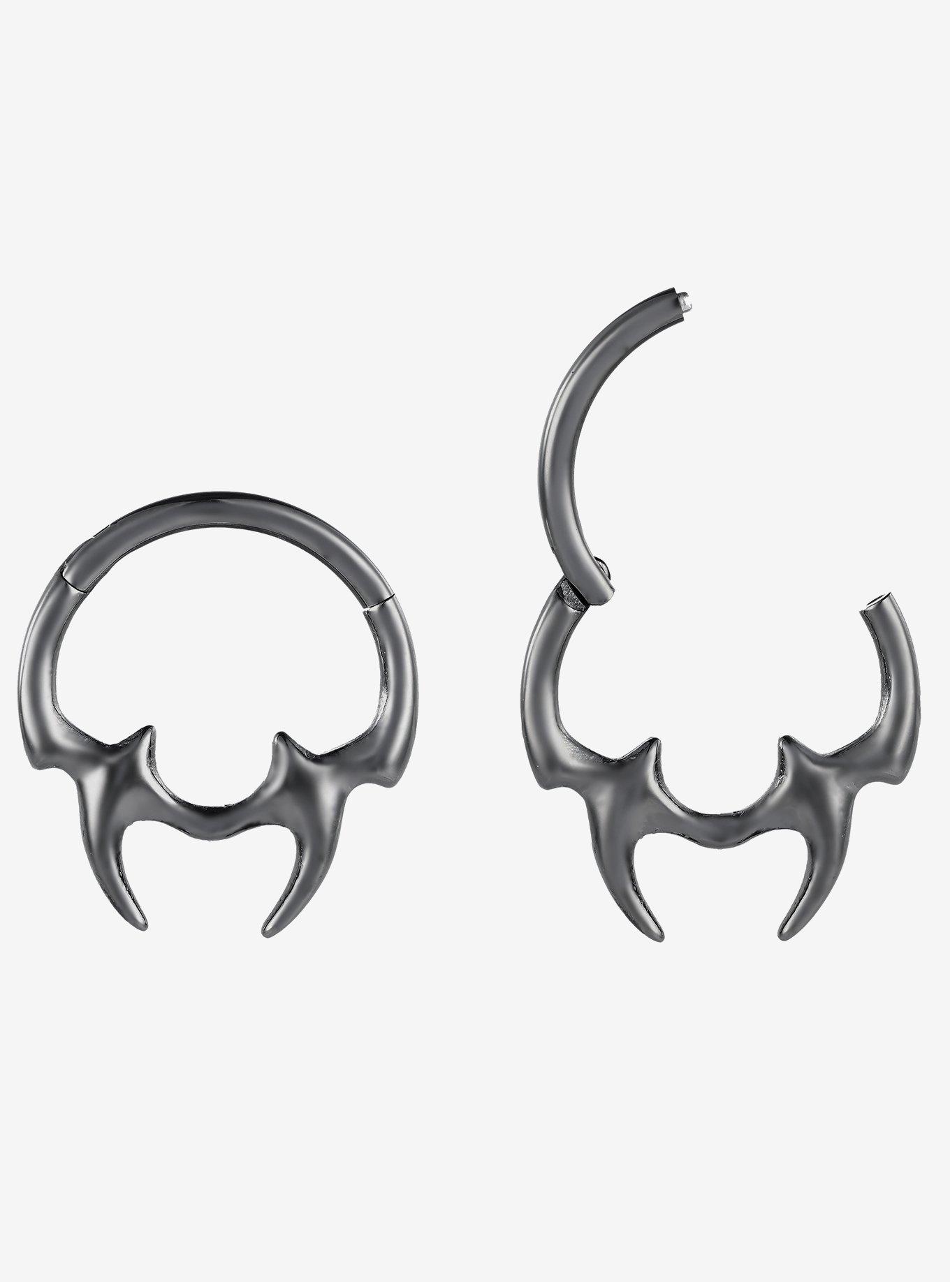 Steel Gunmetal Fan Hinged Clicker, , hi-res