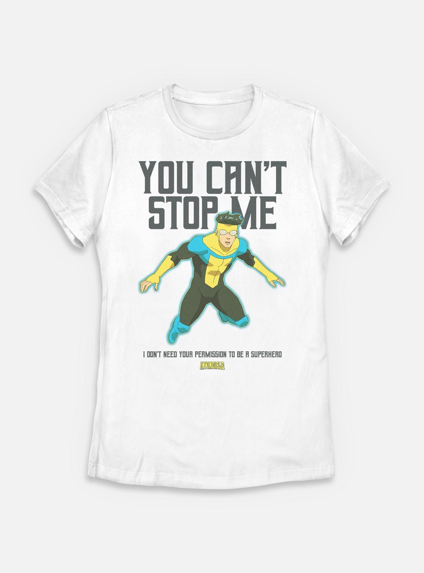 Invincible Can't Stop Me Womens T-Shirt, WHITE, hi-res