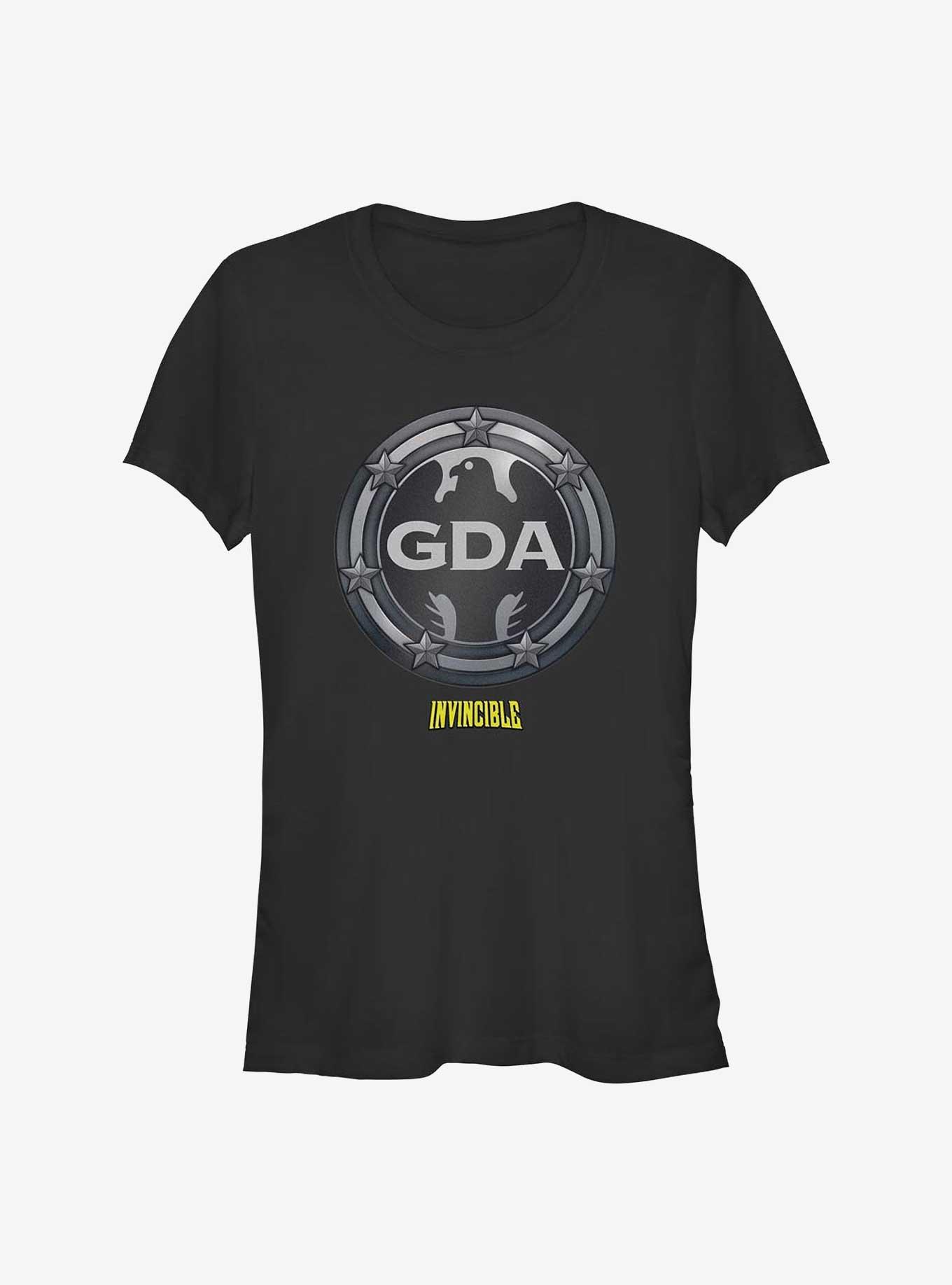 Invincible GDA Logo Girls T-Shirt, BLACK, hi-res