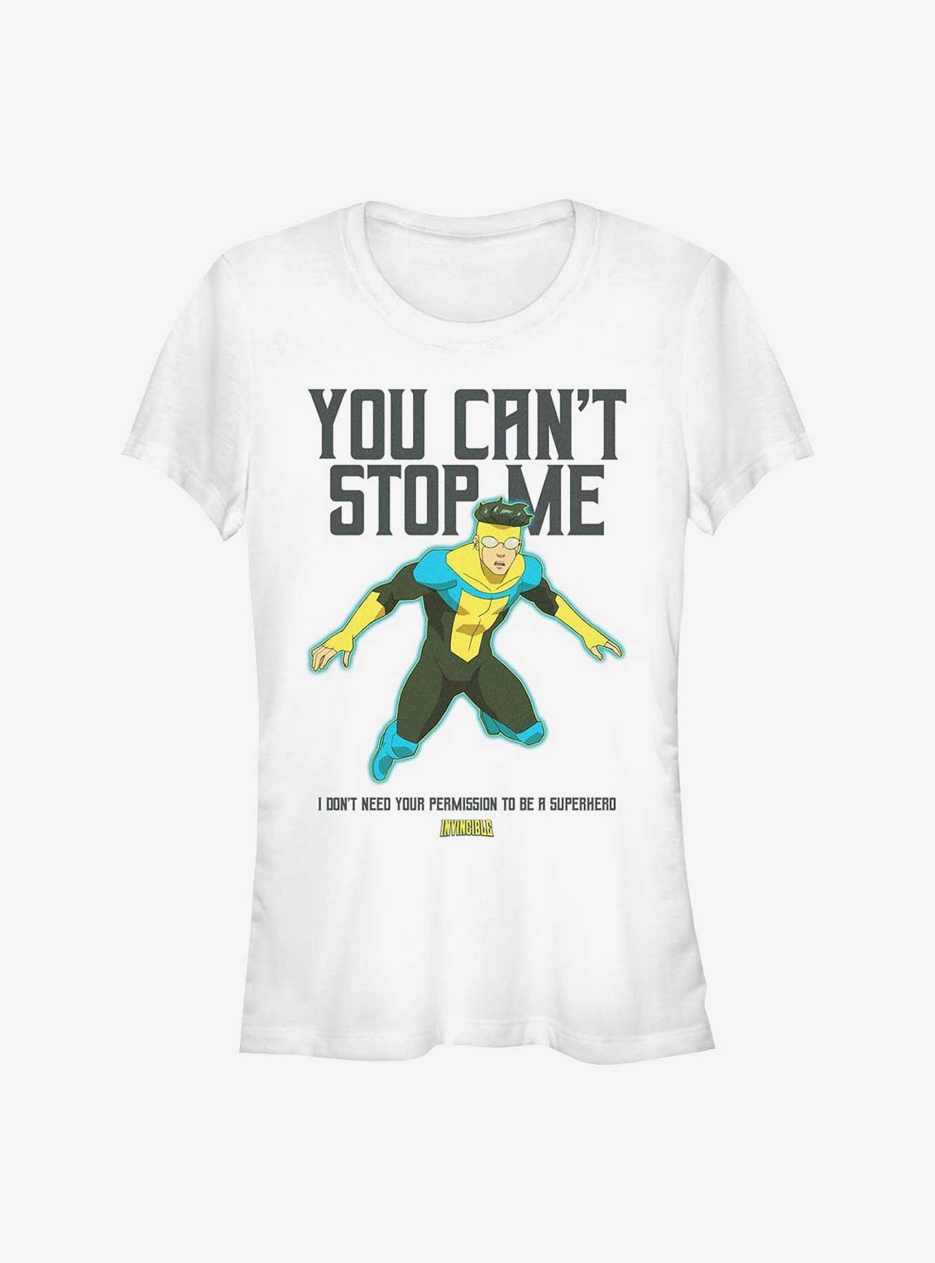 Invincible You Can't Stop Me Girls T-Shirt, WHITE, hi-res