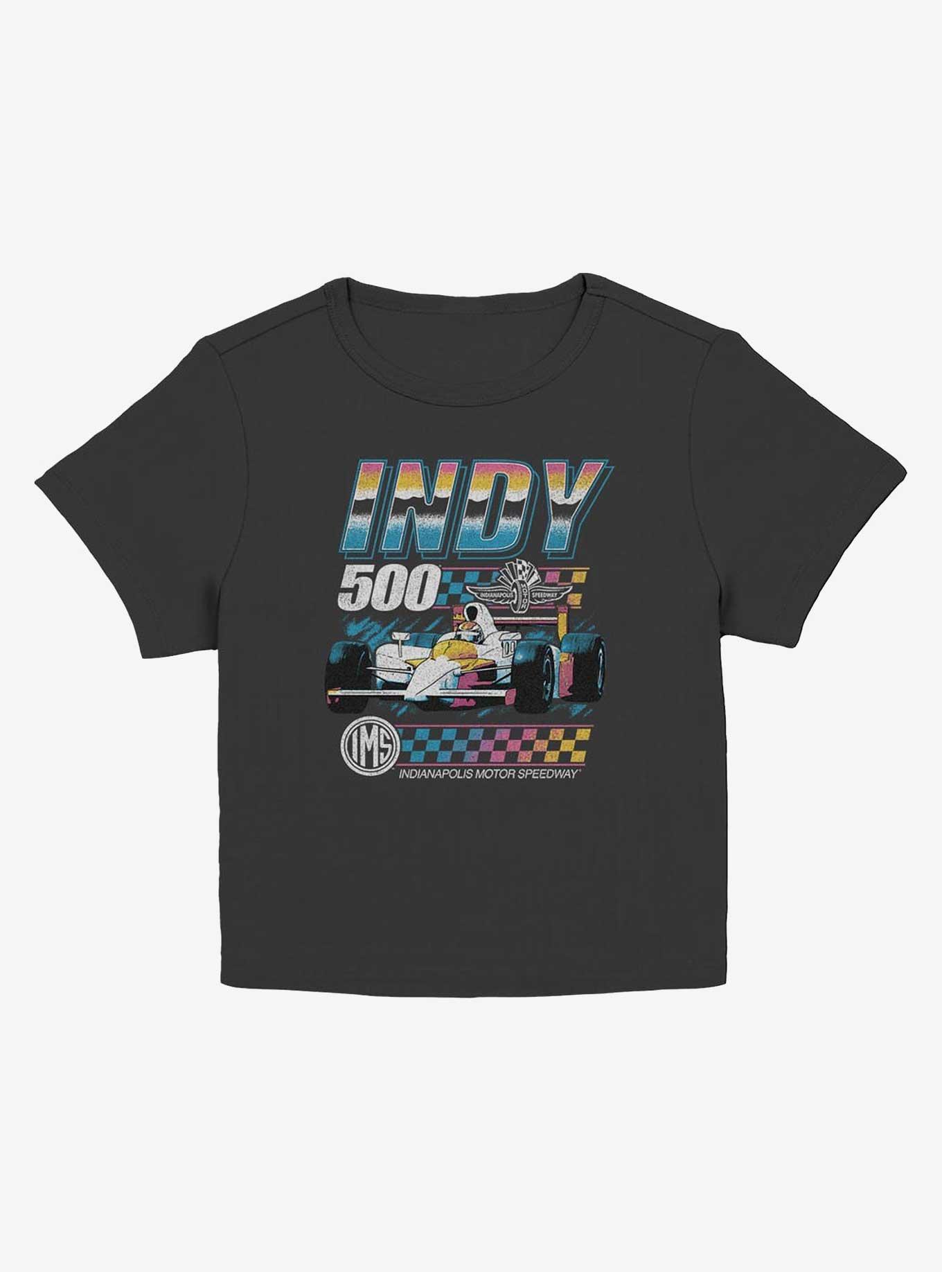 Indianapolis 500 Vintage Neon Girls Baby T-Shirt, BLACK, hi-res