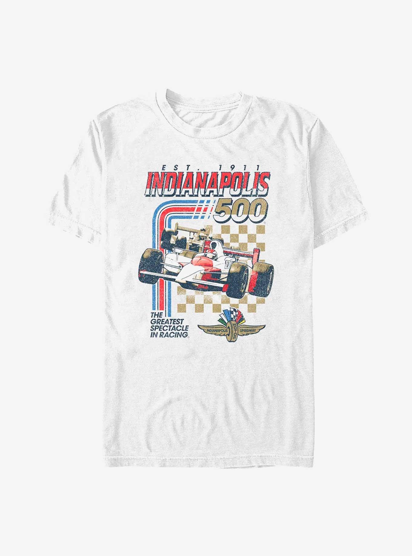Indianapolis 500 Racing Stripes T-Shirt, WHITE, hi-res