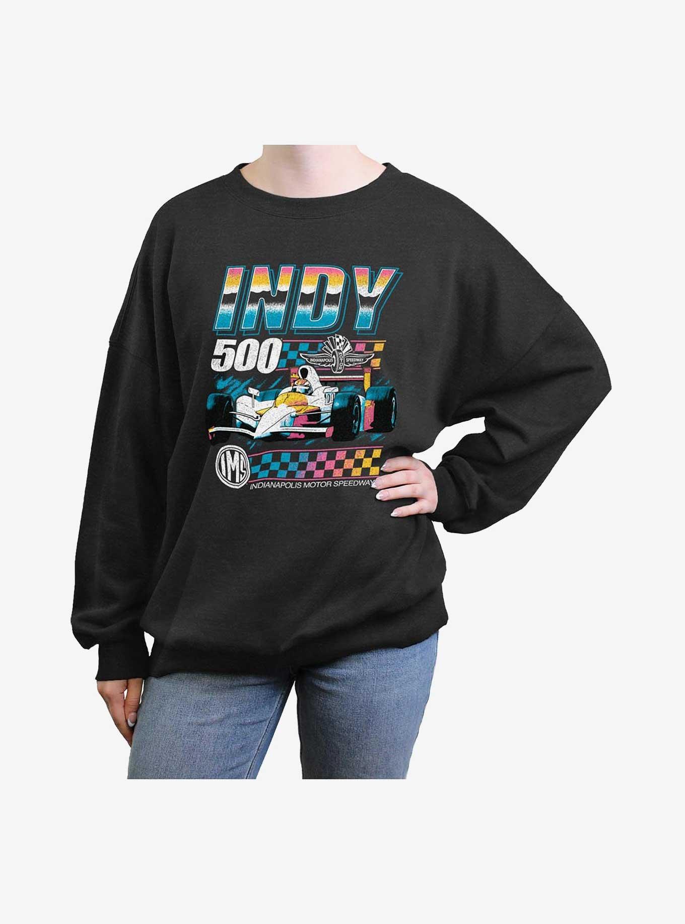 Indianapolis 500 Vintage Neon Girls Oversized Sweatshirt, , hi-res