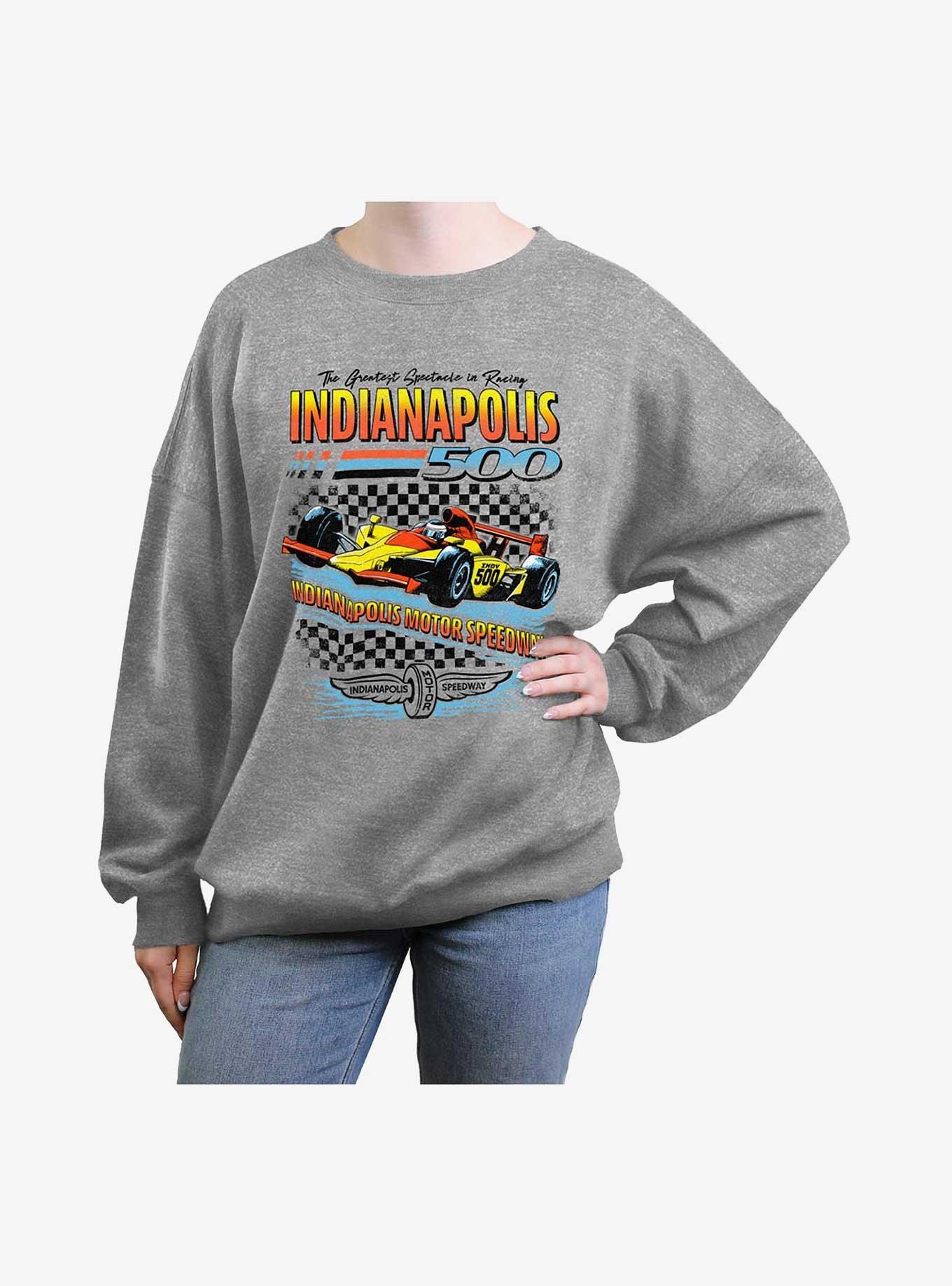 Indianapolis 500 Race Checker Girls Oversized Sweatshirt, , hi-res