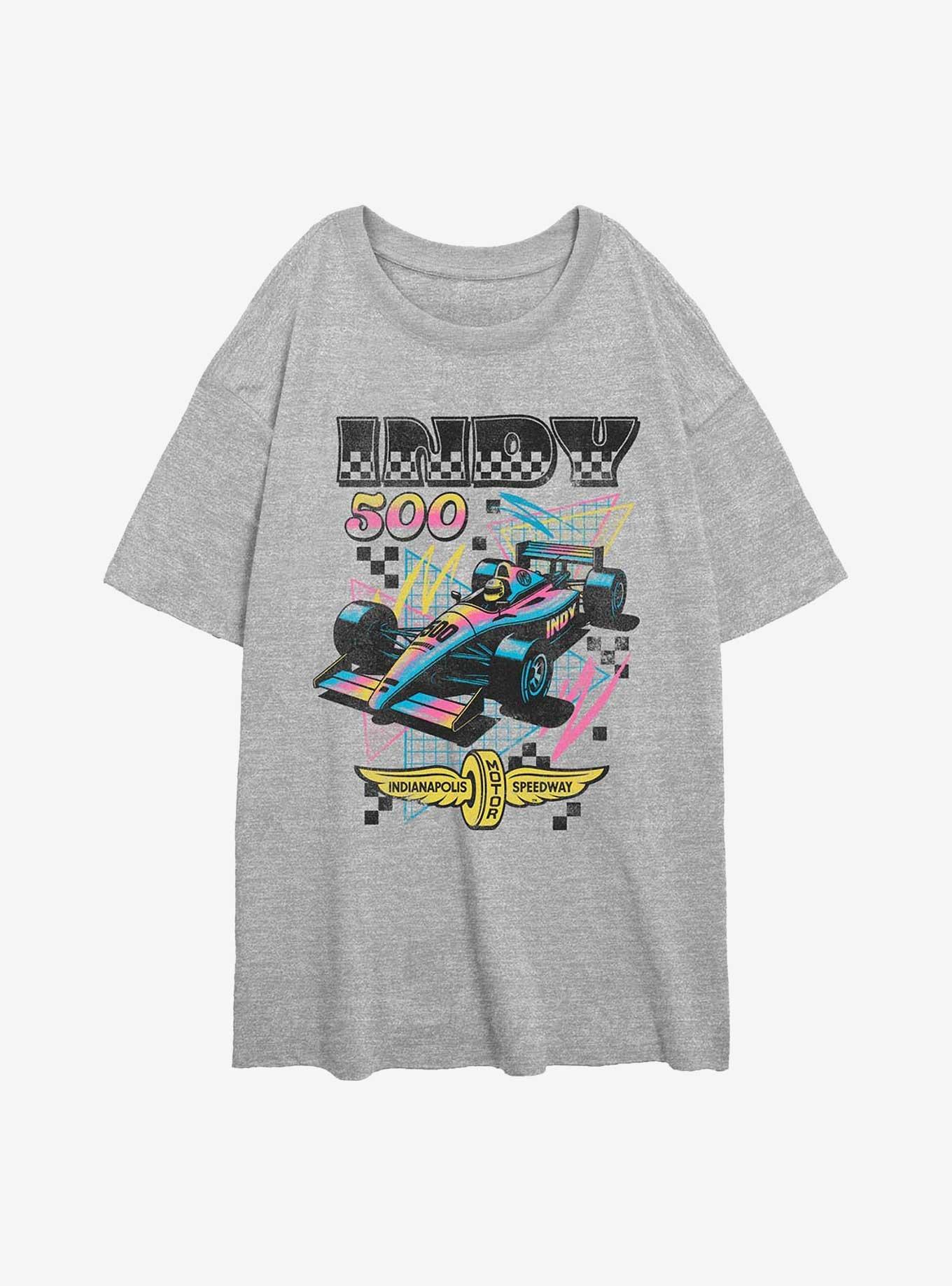 Indianapolis 500 90's Vibe Girls Oversized T-Shirt, ATH HTR, hi-res