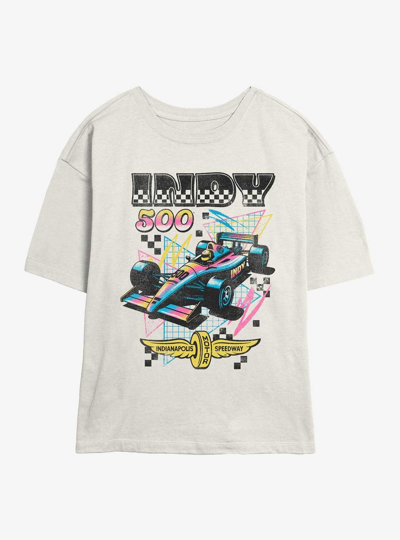 Indianapolis 500 90's Vibe Girls Skimmer T-Shirt, EGRET, hi-res