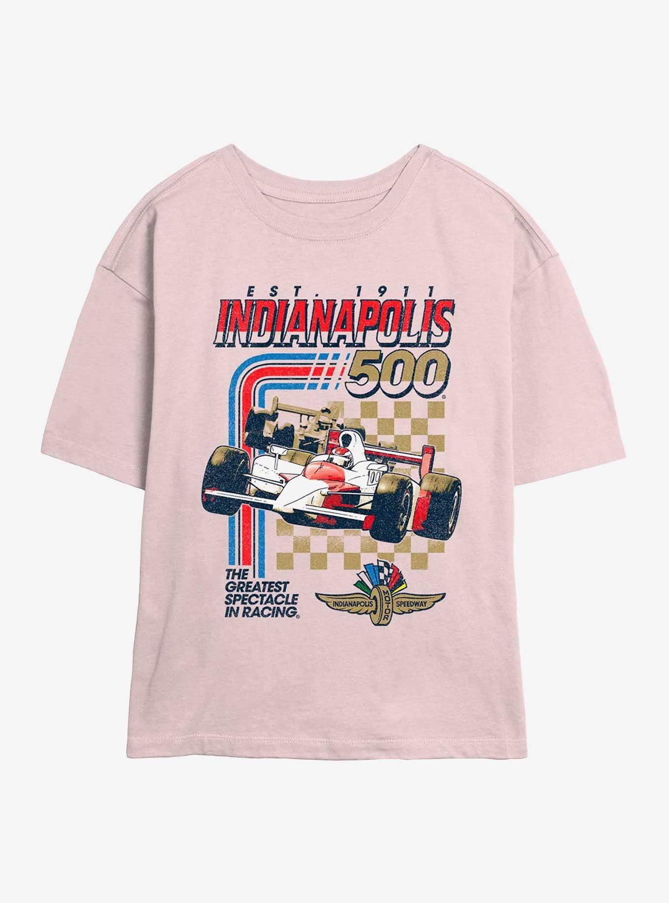 Indianapolis 500 Racing Stripes Girls Skimmer T-Shirt, BLUSH, hi-res