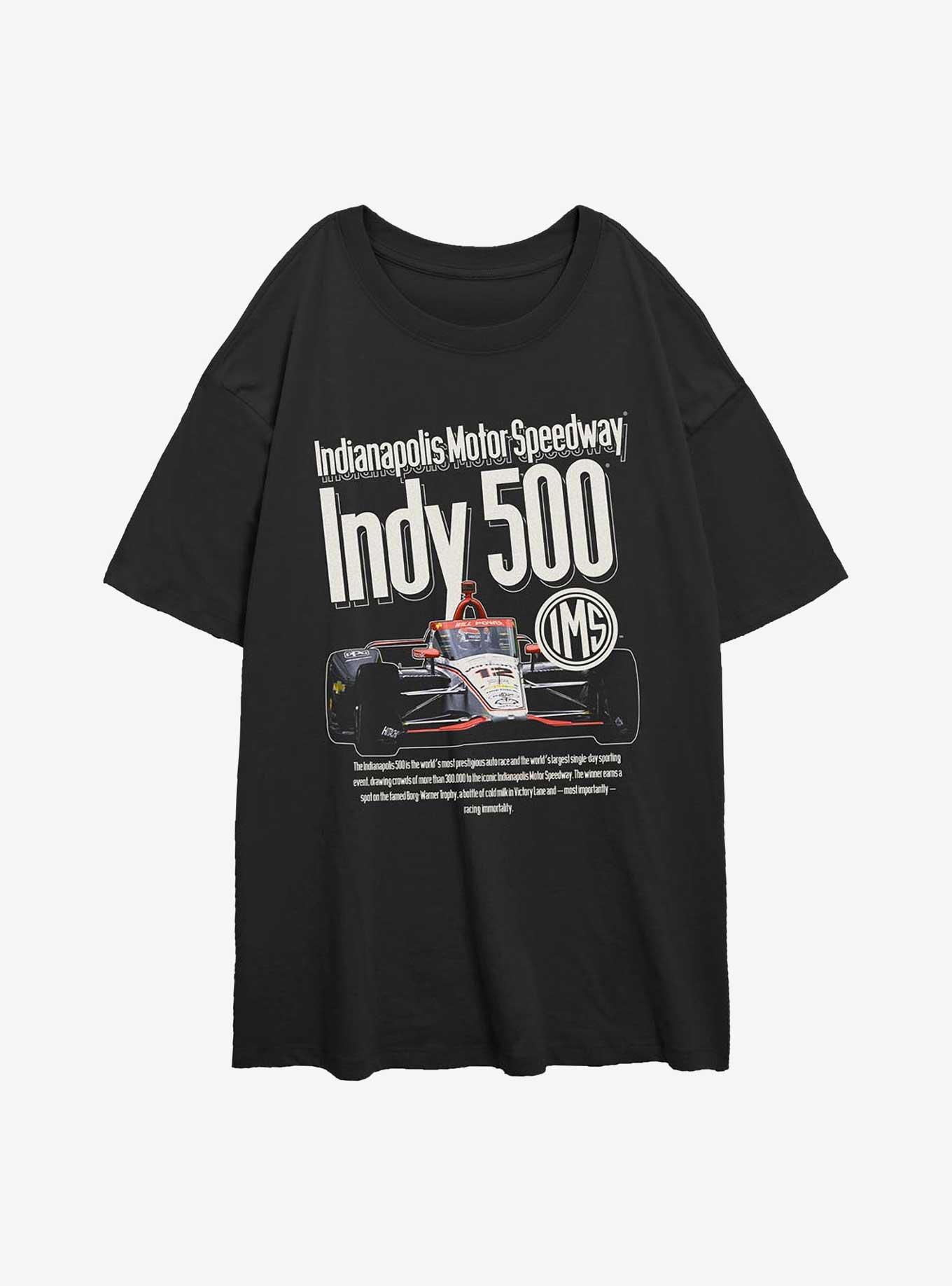 Indianapolis 500 Cover Ad Girls Oversized T-Shirt, BLACK, hi-res