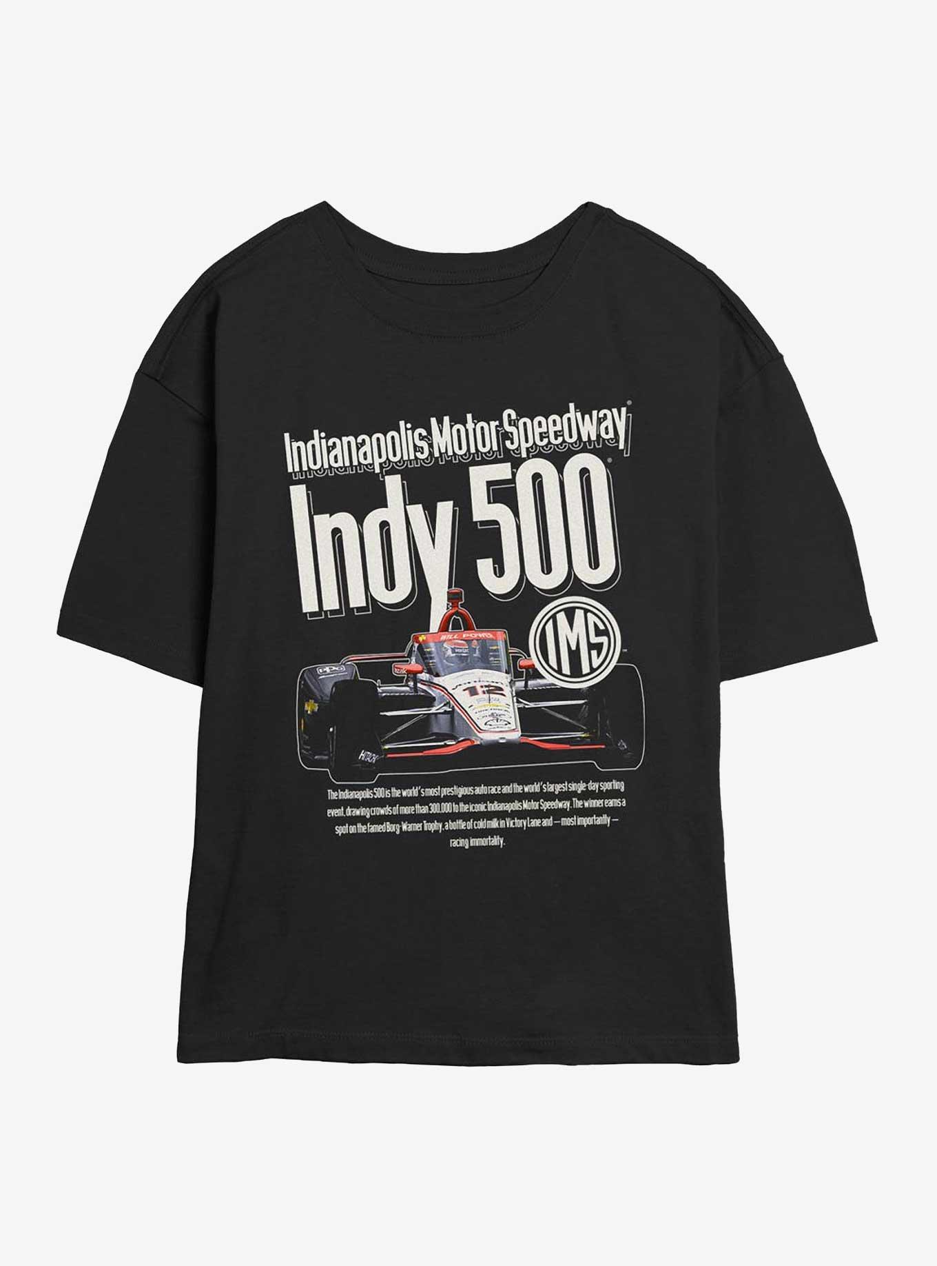 Indianapolis 500 Cover Ad Girls Skimmer T-Shirt, BLACK, hi-res