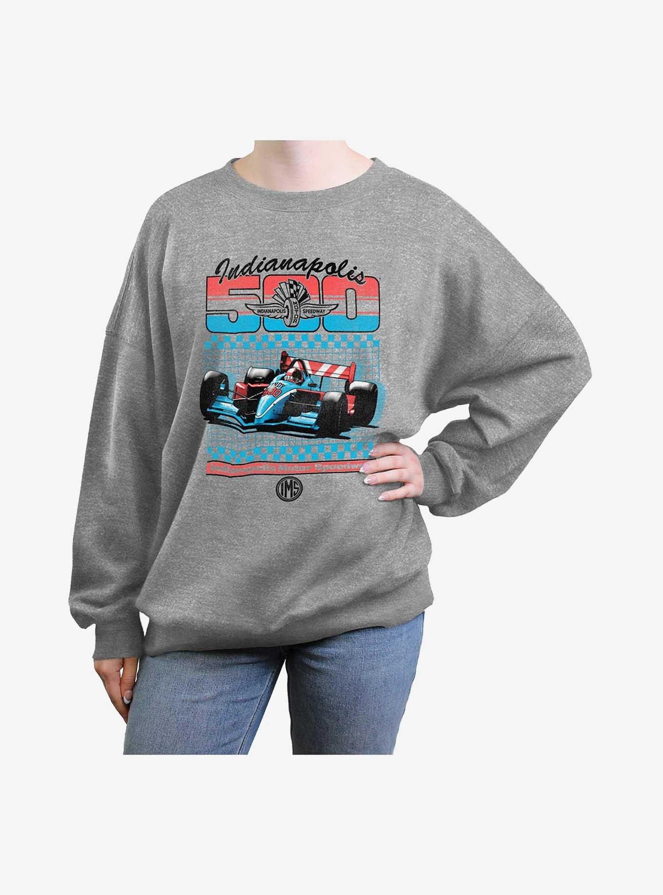 Indianapolis 500 Retro Sports Girls Oversized Sweatshirt