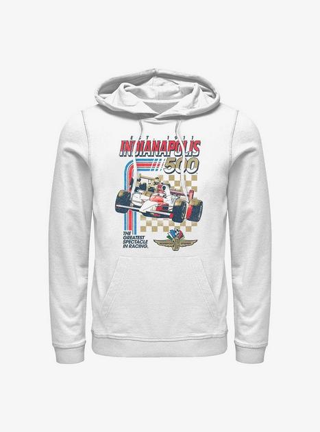 Indianapolis 500 Racing Stripes Hoodie - WHITE | Hot Topic