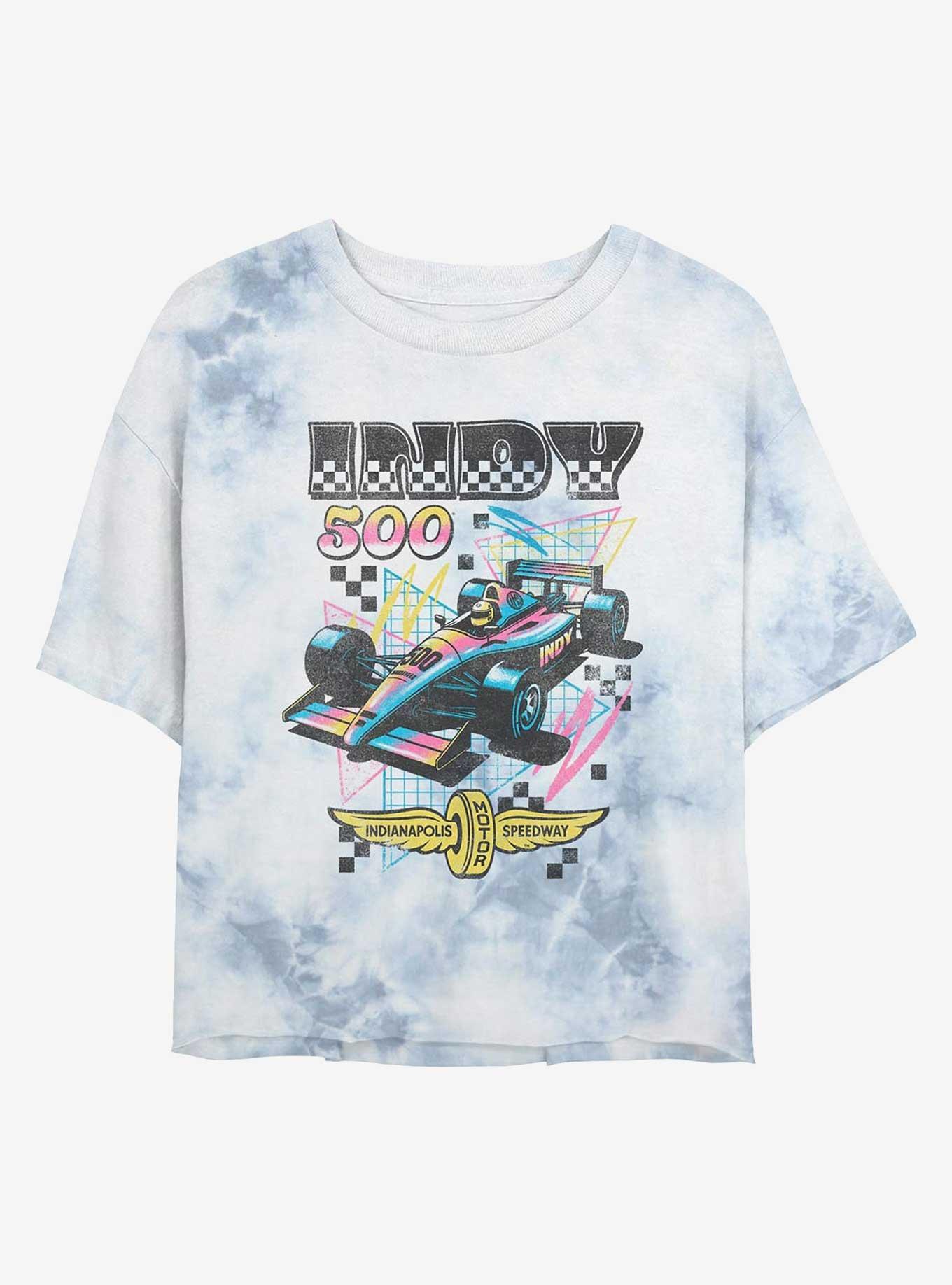 Indianapolis 500 90's Vibe Girls Tie-Dye Crop T-Shirt, , hi-res
