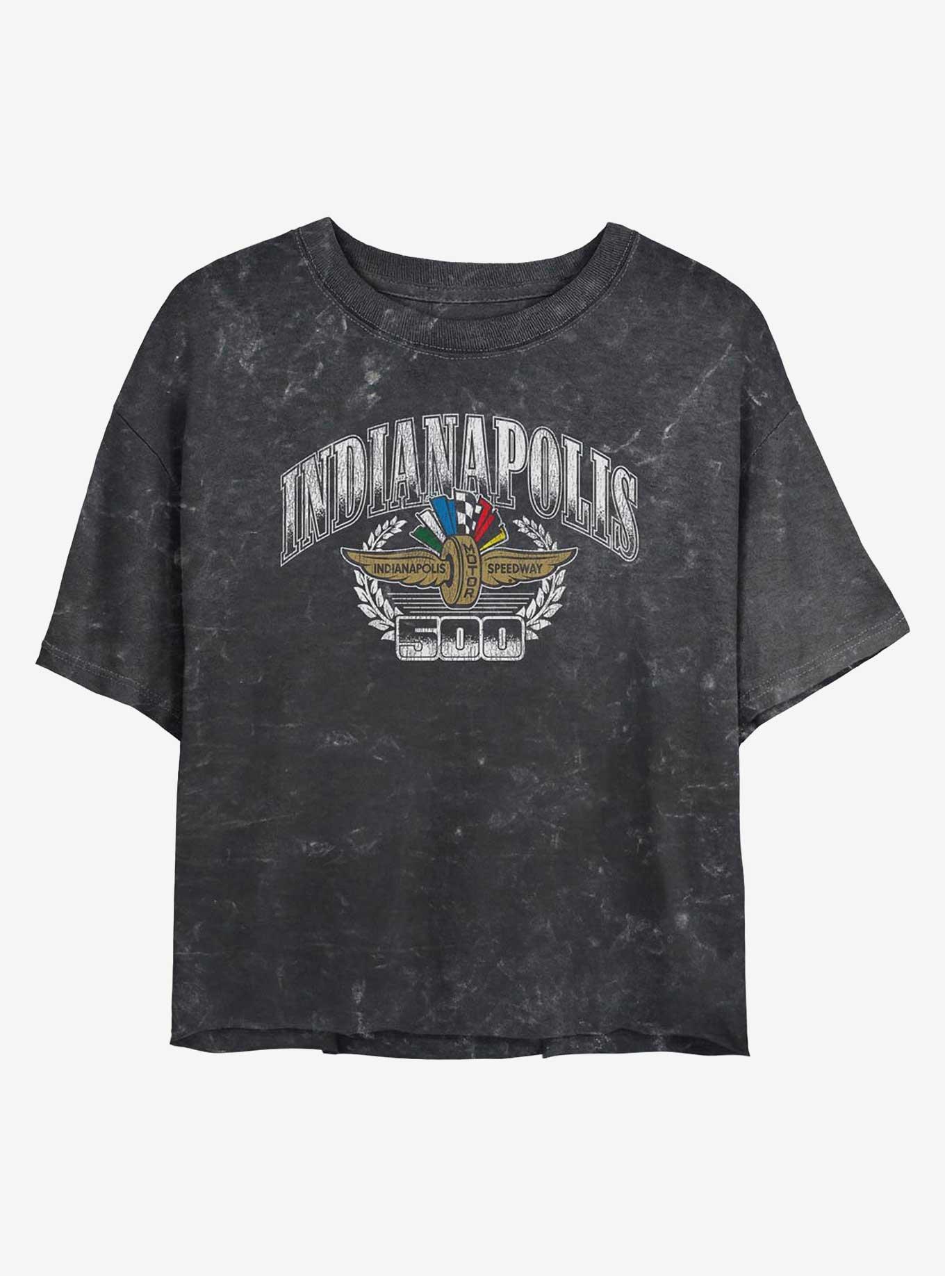 Indianapolis 500 Regal Crest Girls Mineral Wash Crop T-Shirt, , hi-res