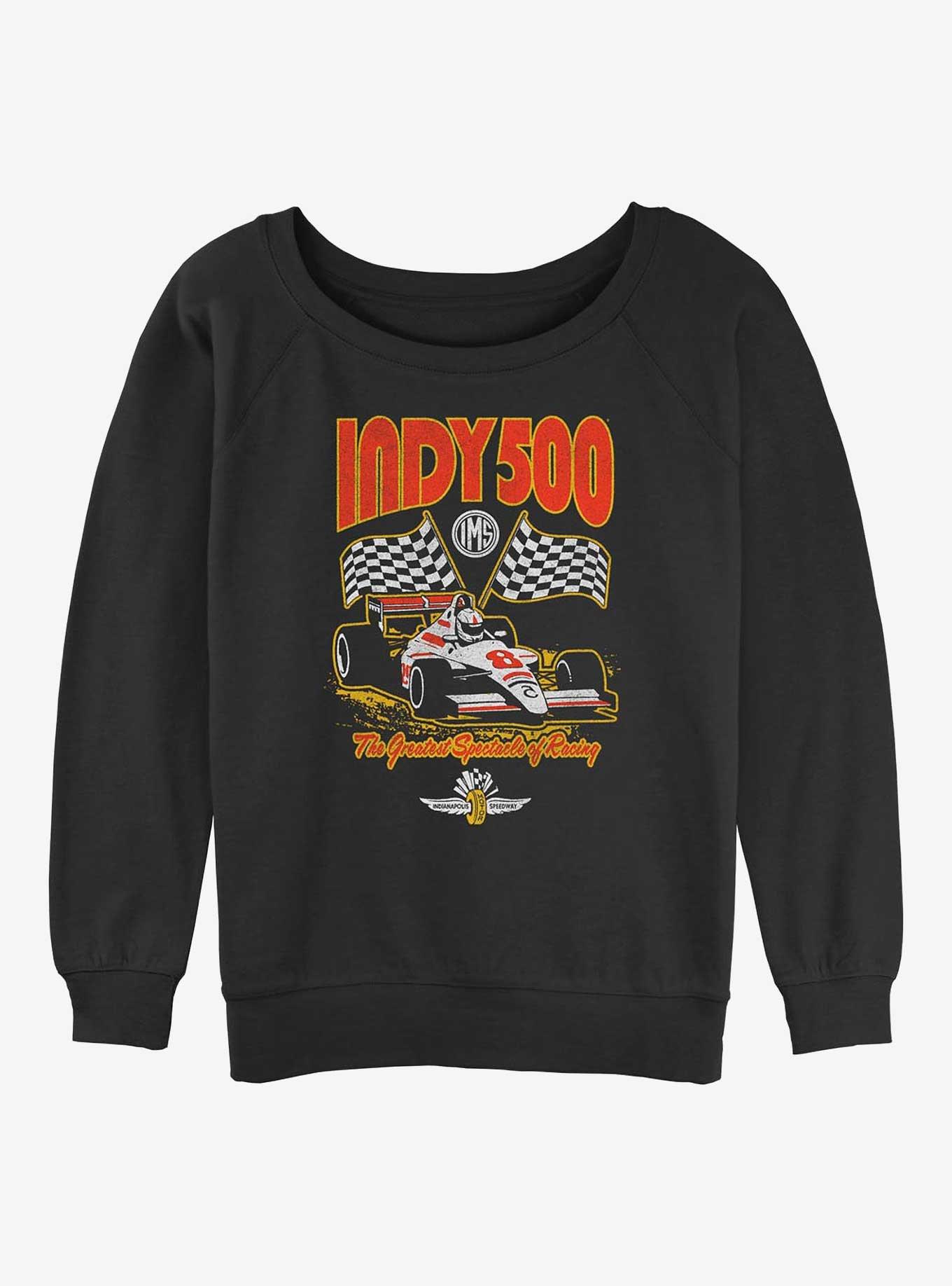 Indianapolis 500 Checkered Flags Racing Girls Slouchy Sweatshirt, , hi-res
