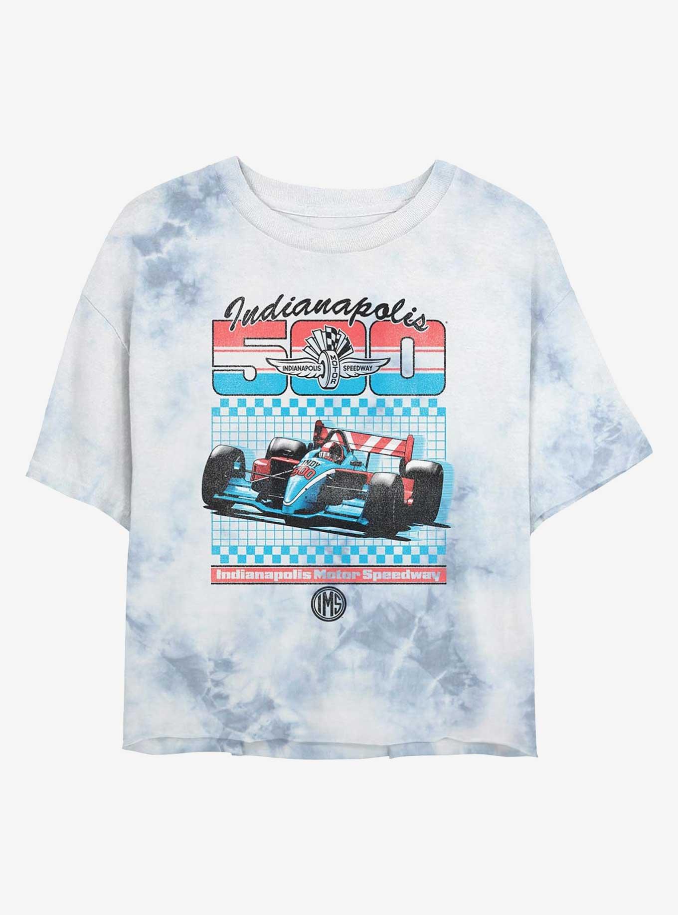 Indianapolis 500 Retro Sport Girls Tie-Dye Crop T-Shirt, , hi-res