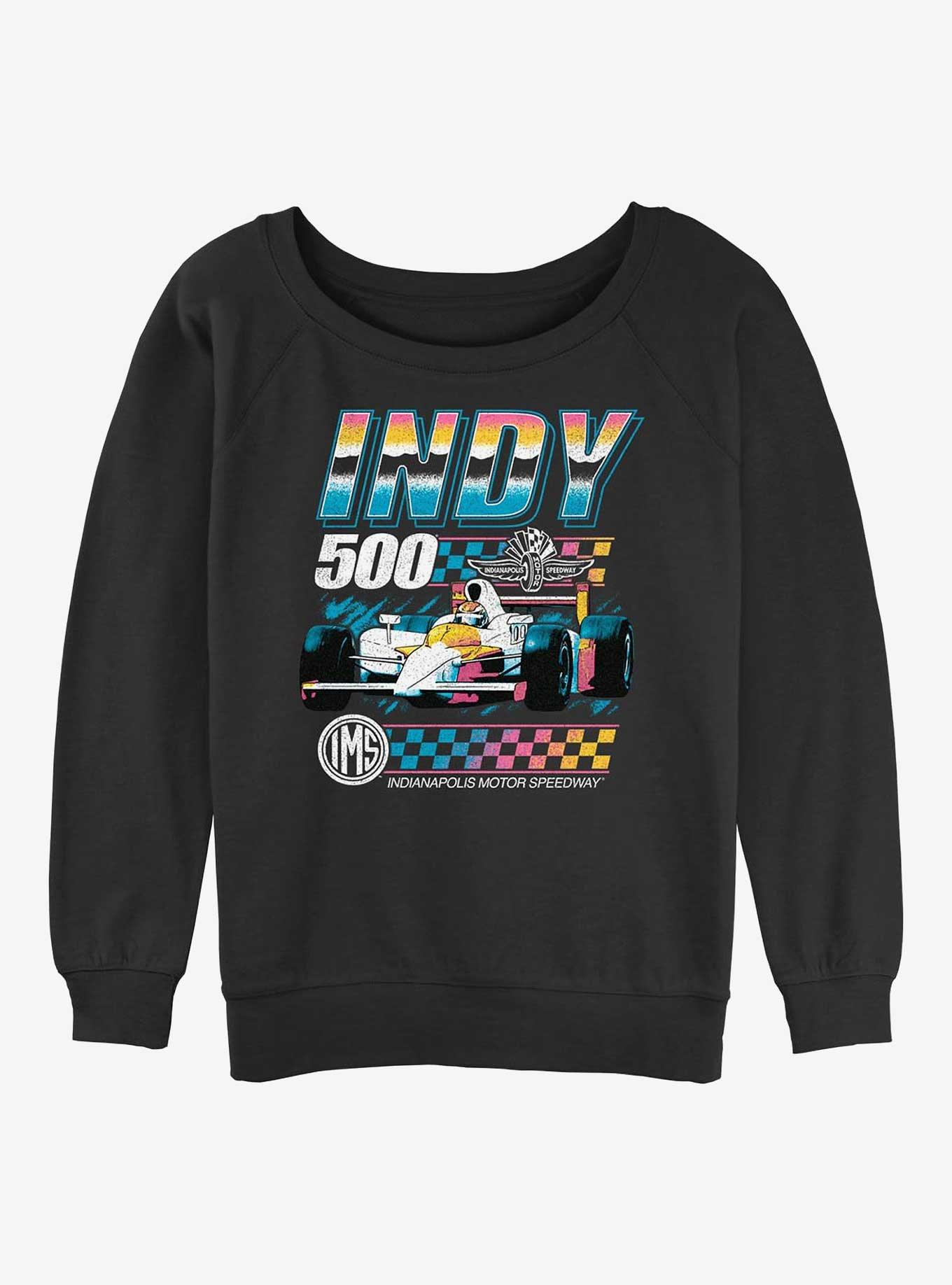 Indianapolis 500 Vintage Neon Girls Slouchy Sweatshirt, , hi-res