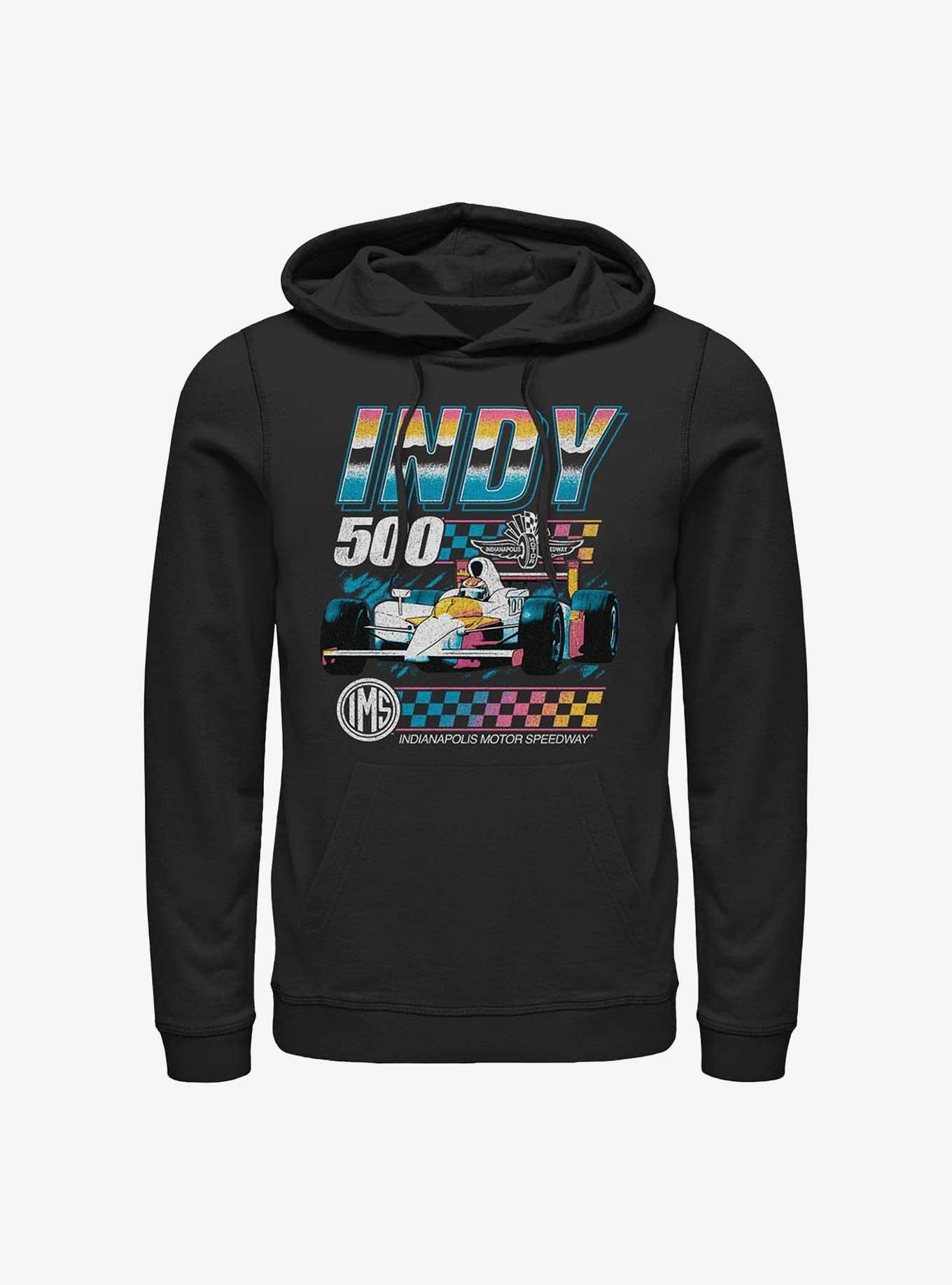 Indianapolis 500 Vintage Neon Hoodie, BLACK, hi-res