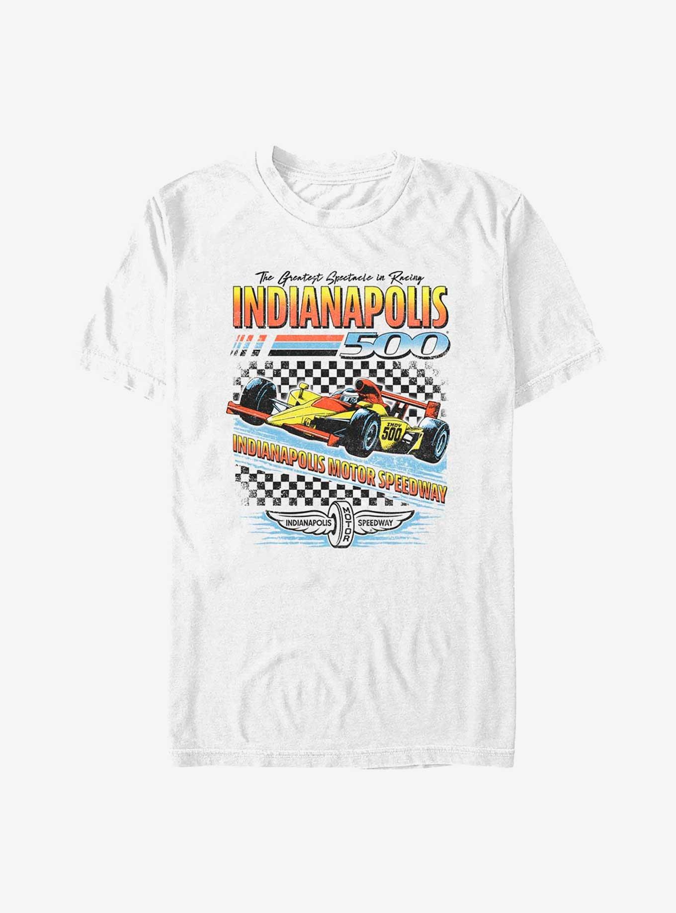 Indianapolis 500 Race Checker T-Shirt, WHITE, hi-res