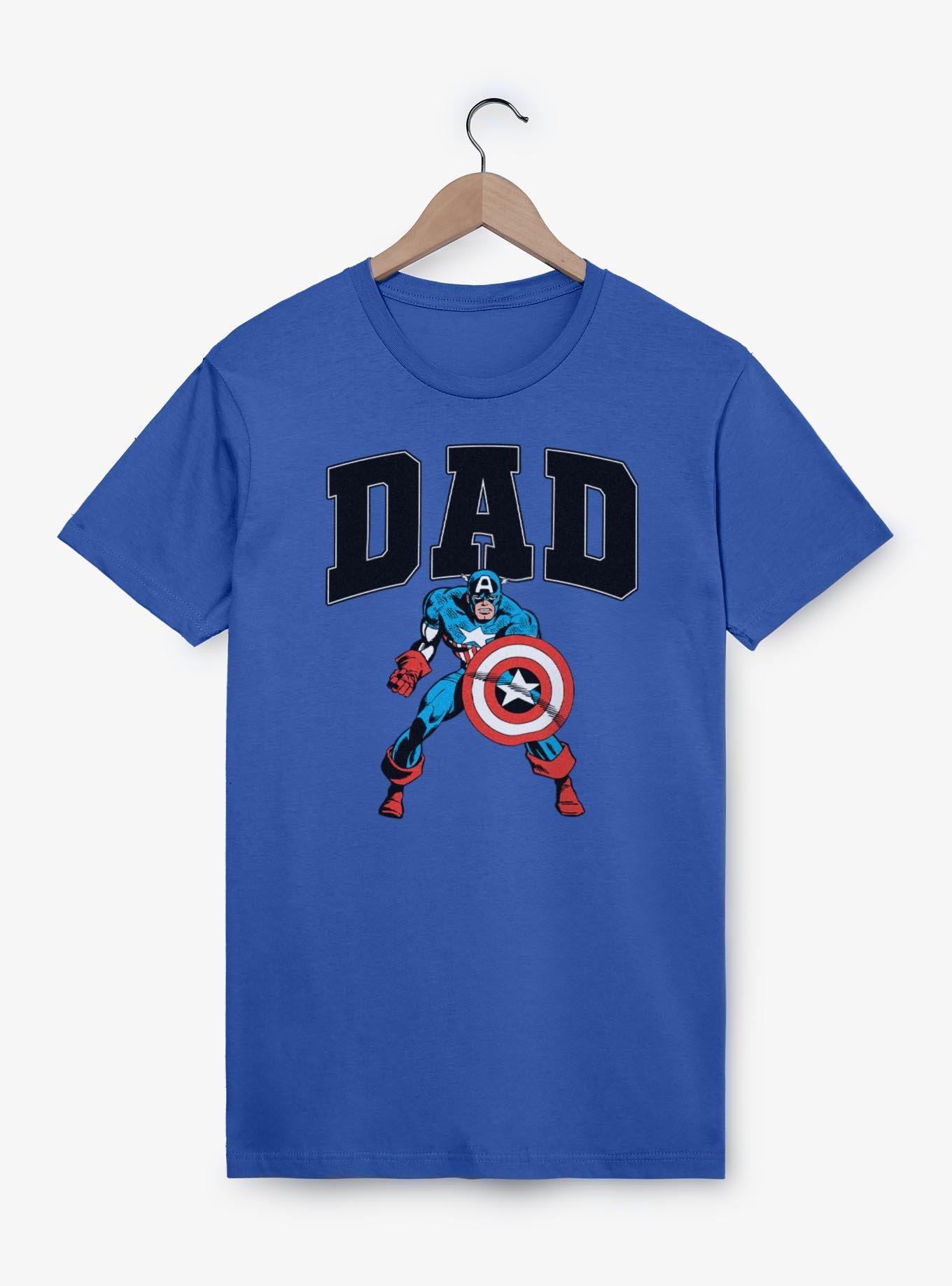 Marvel Captain America Dad T-Shirt, ROYAL, hi-res