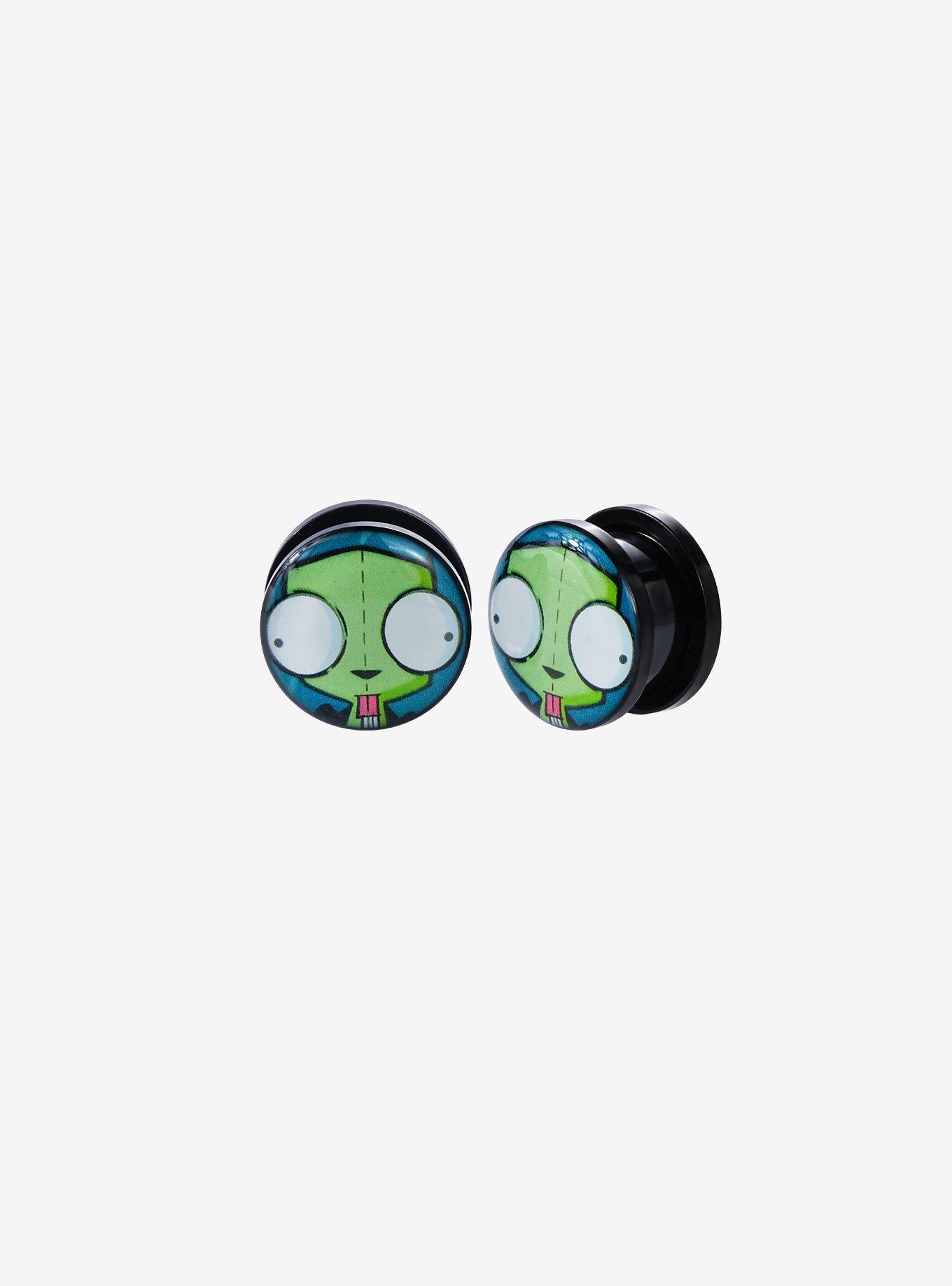 0G Acrylic Invader Zim GIR Plug 2 Pack, , hi-res
