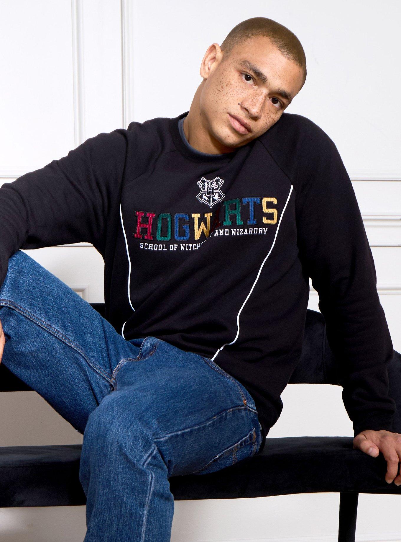 Harry Potter Hogwarts Multi-Color Title Crewneck - BoxLunch Exclusive, , hi-res