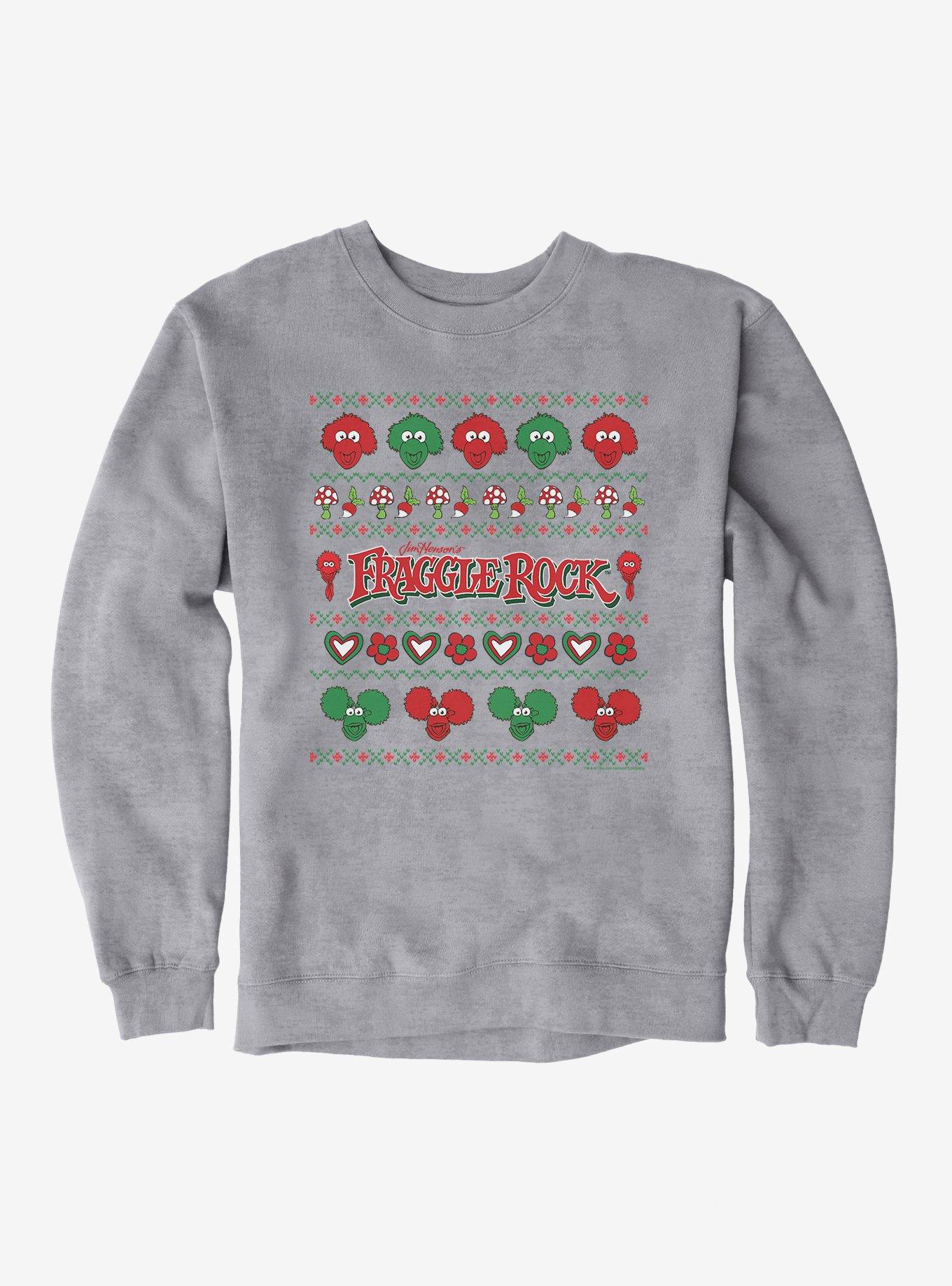 Jim Henson's Fraggle Rock Ugly Christmas Sweater Pattern Sweatshirt, , hi-res