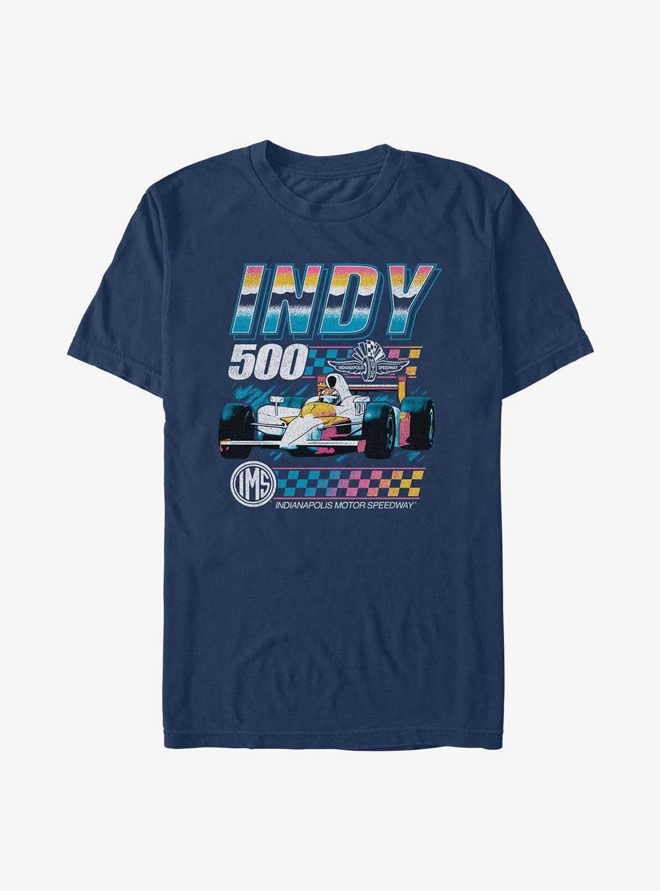Indianapolis 500 Vintage Neon Garment Dye T-Shirt, TRUENAVY, hi-res