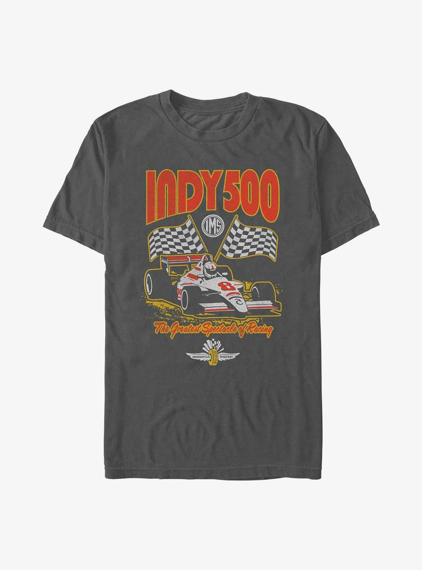 Indianapolis 500 Checkered Flags Racing Garment Dye T-Shirt, GRAPHITE, hi-res