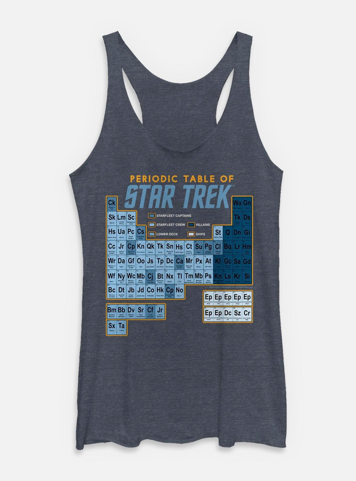 Star Trek Periodic Table Gold Womens Tank Top, , hi-res