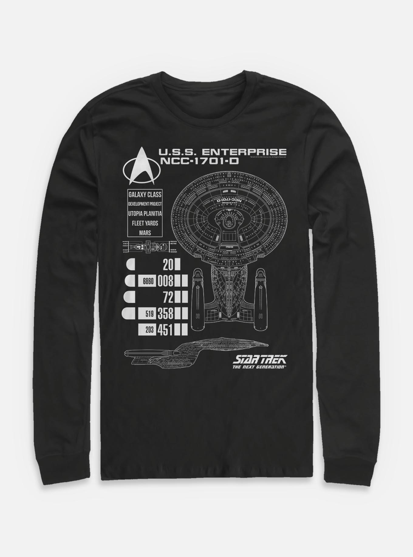 Star Trek Ship Schematics Long-Sleeve T-Shirt, , hi-res