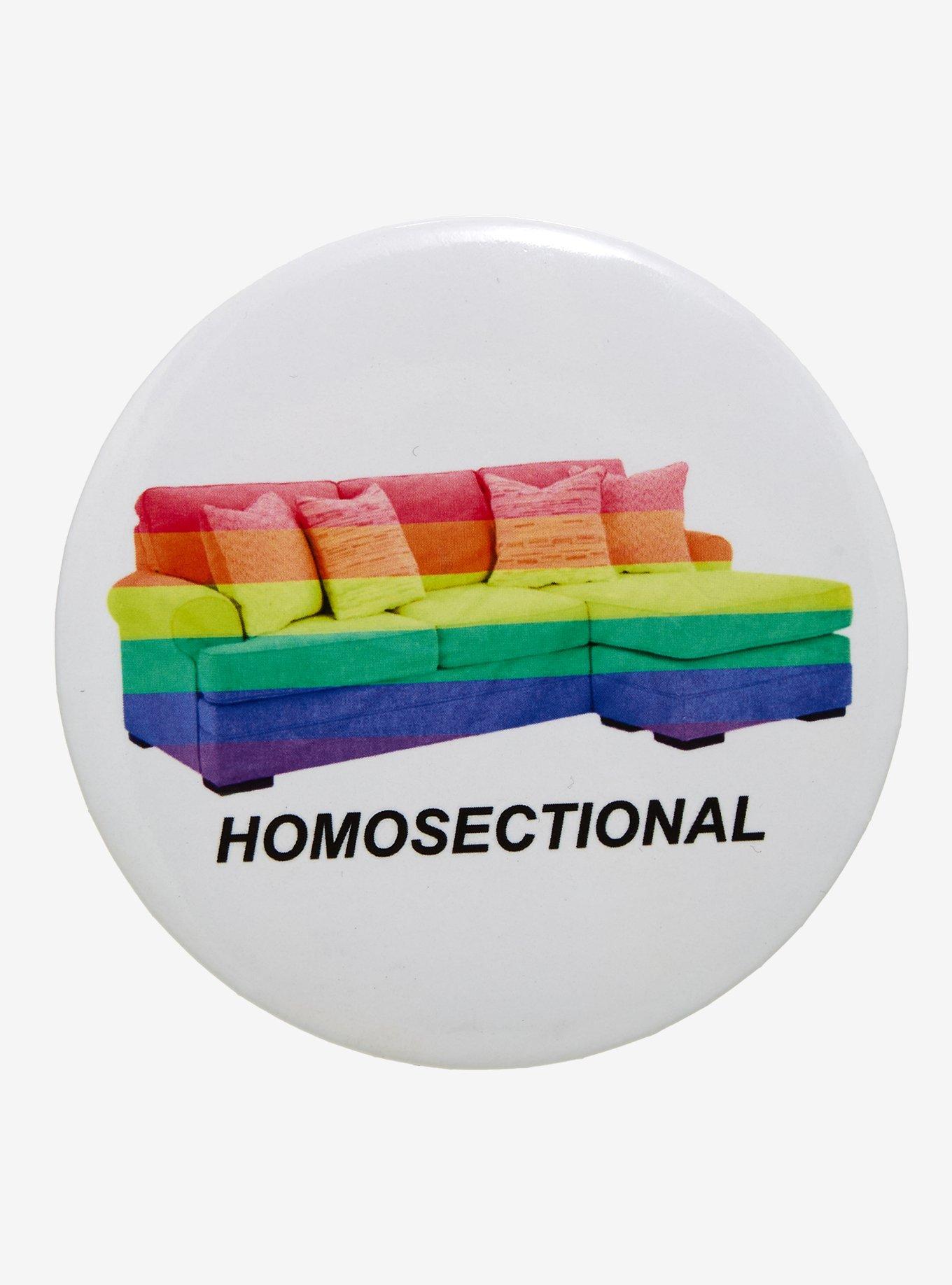 Homosectional Couch 3 Inch Button By Got Funny, , hi-res