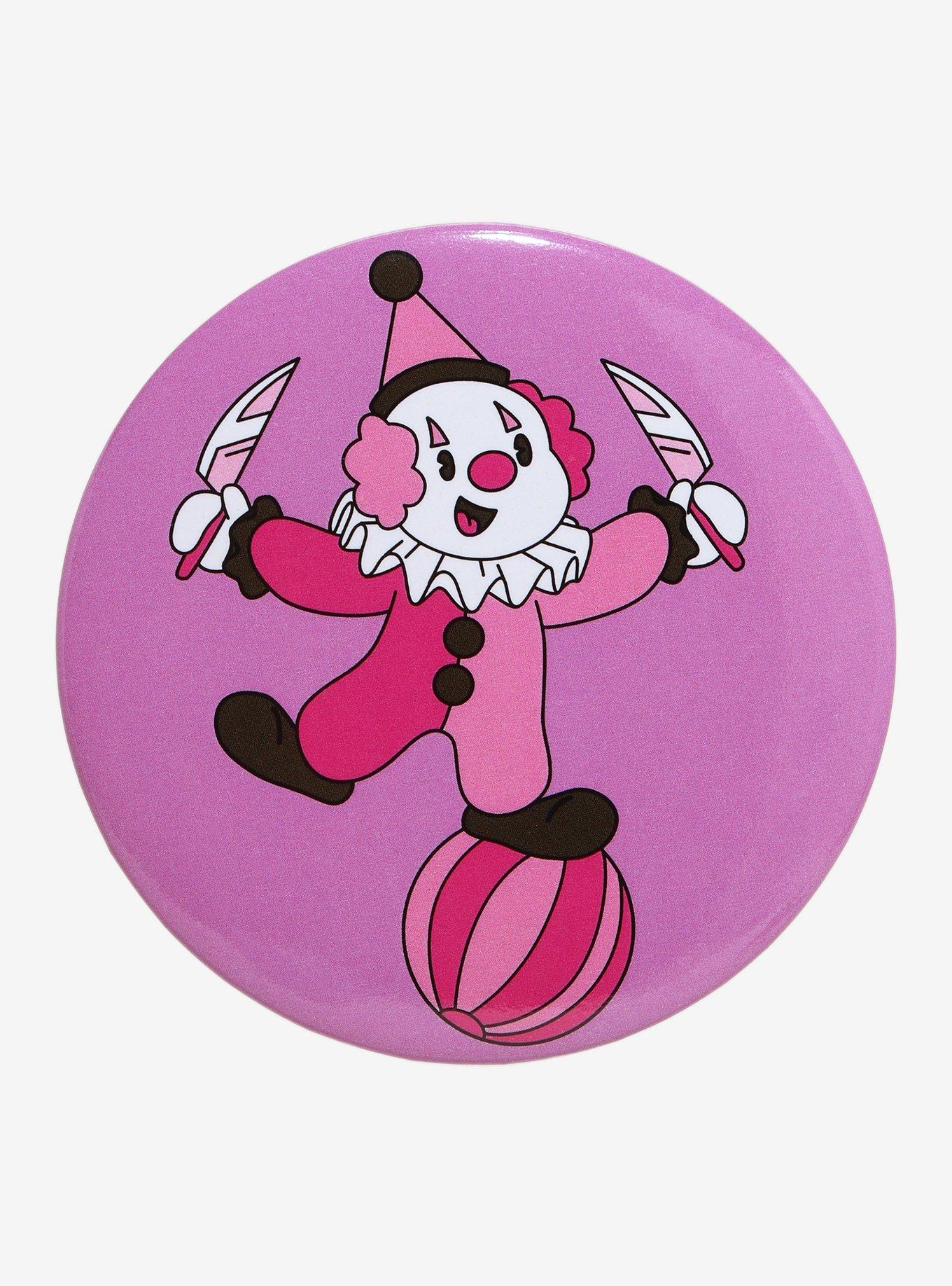 Cute Killer Clowns Knife Ball 3 Inch Button, , hi-res