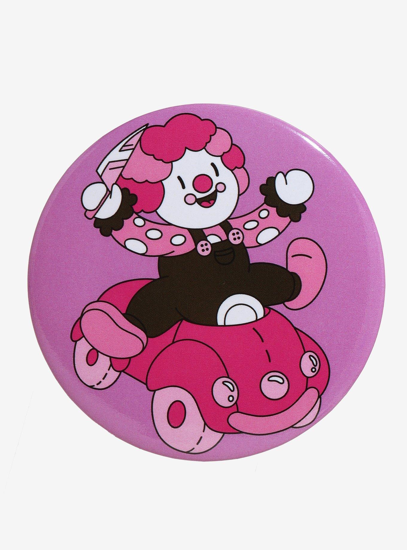 Cute Killer Clowns Knife Car 3 Inch Button, , hi-res