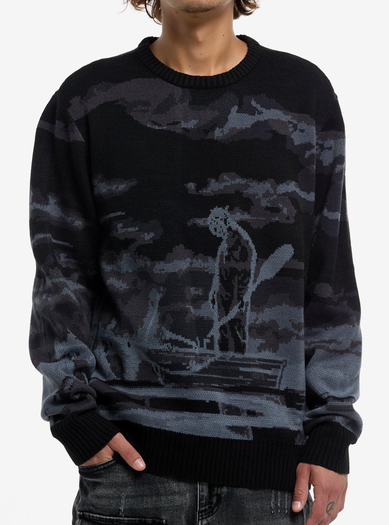 Friday The 13th Jason Boat Scene Intarsia Sweater