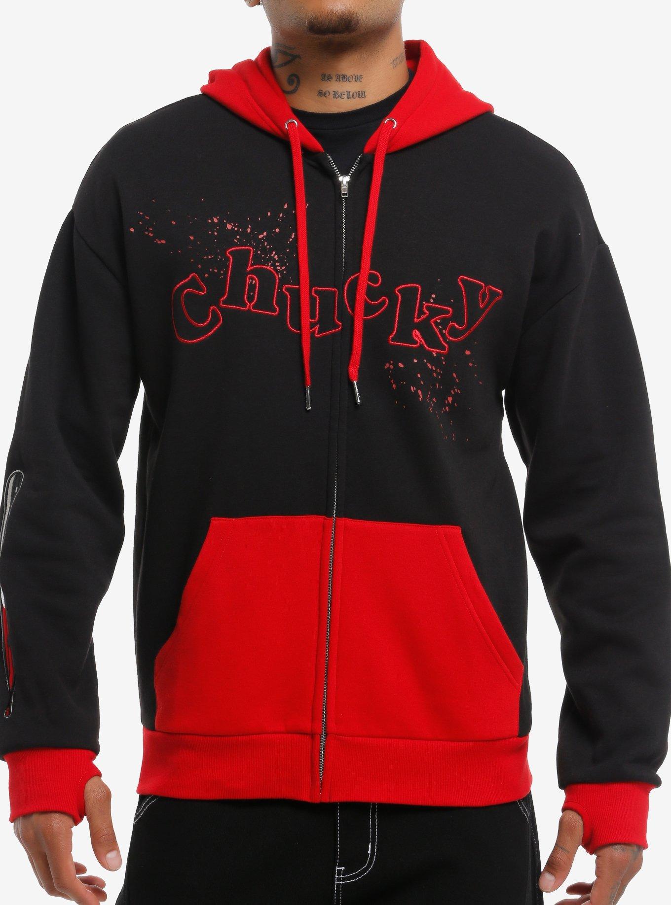 Bride Of Chucky Duo Portrait Color-Block Hoodie, , hi-res