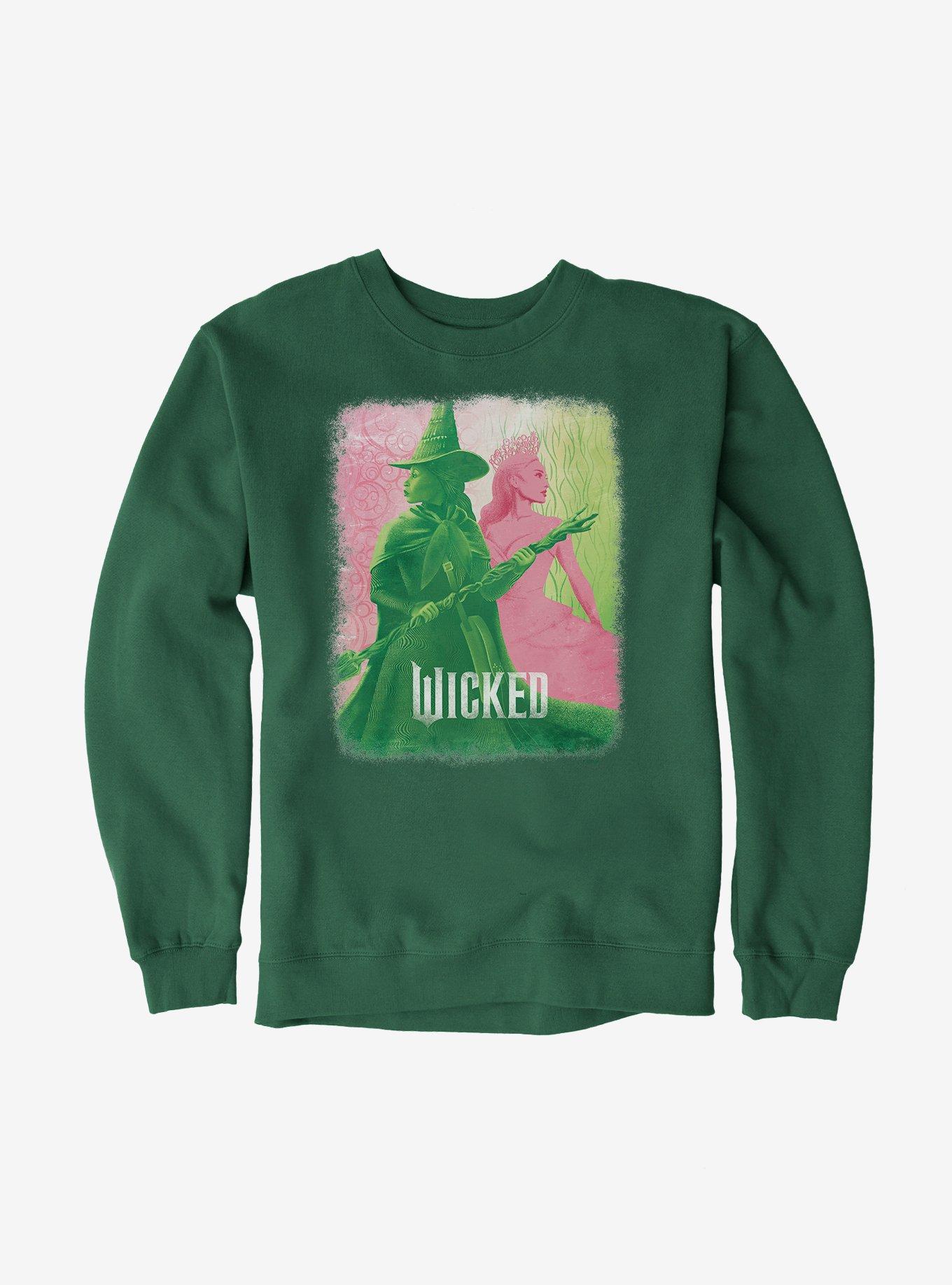Wicked Elphaba Glinda Split Sweatshirt, FOREST GREEN, hi-res