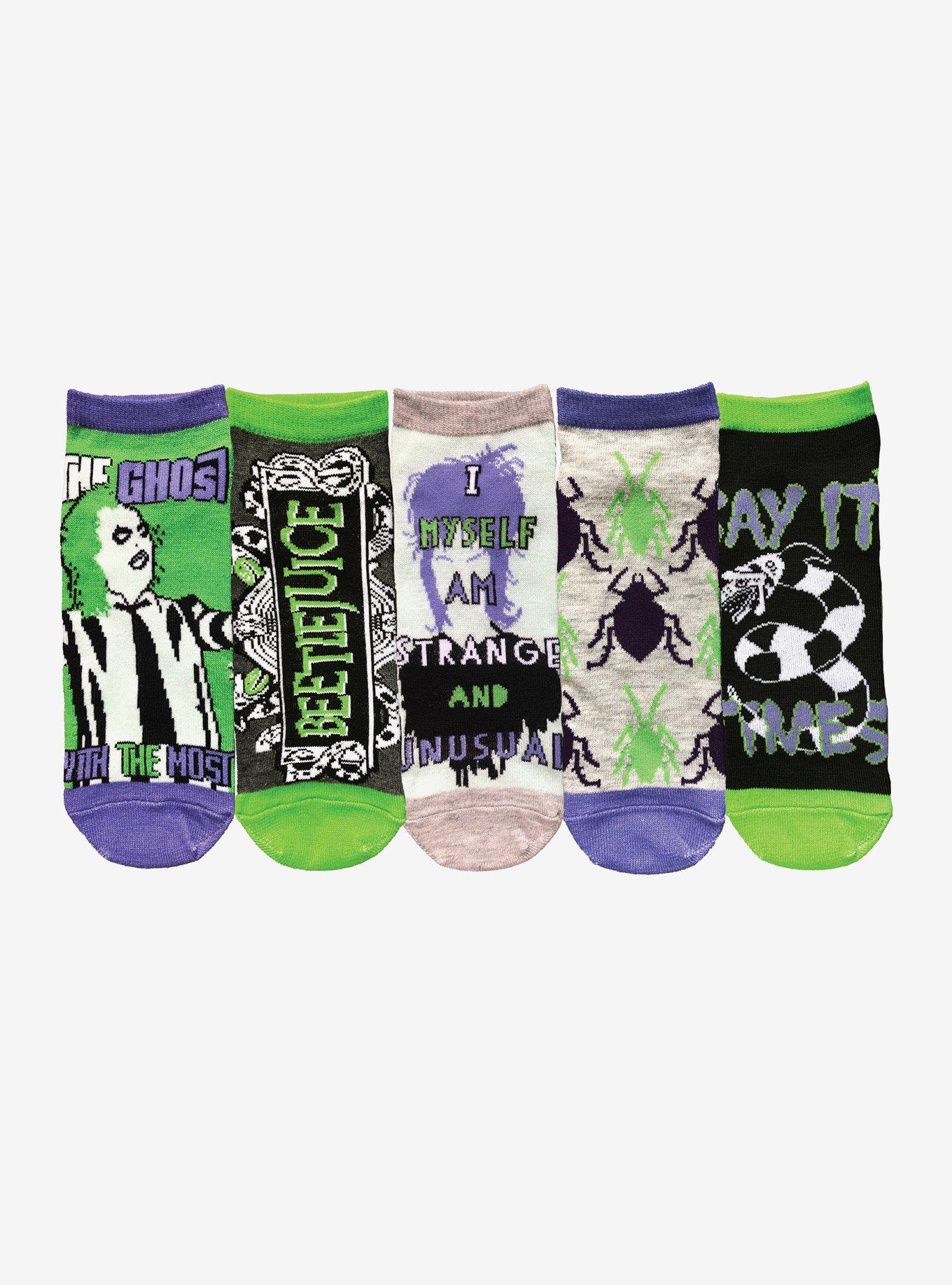 Beetlejuice Icons No-Show Socks 5 Pair, , hi-res