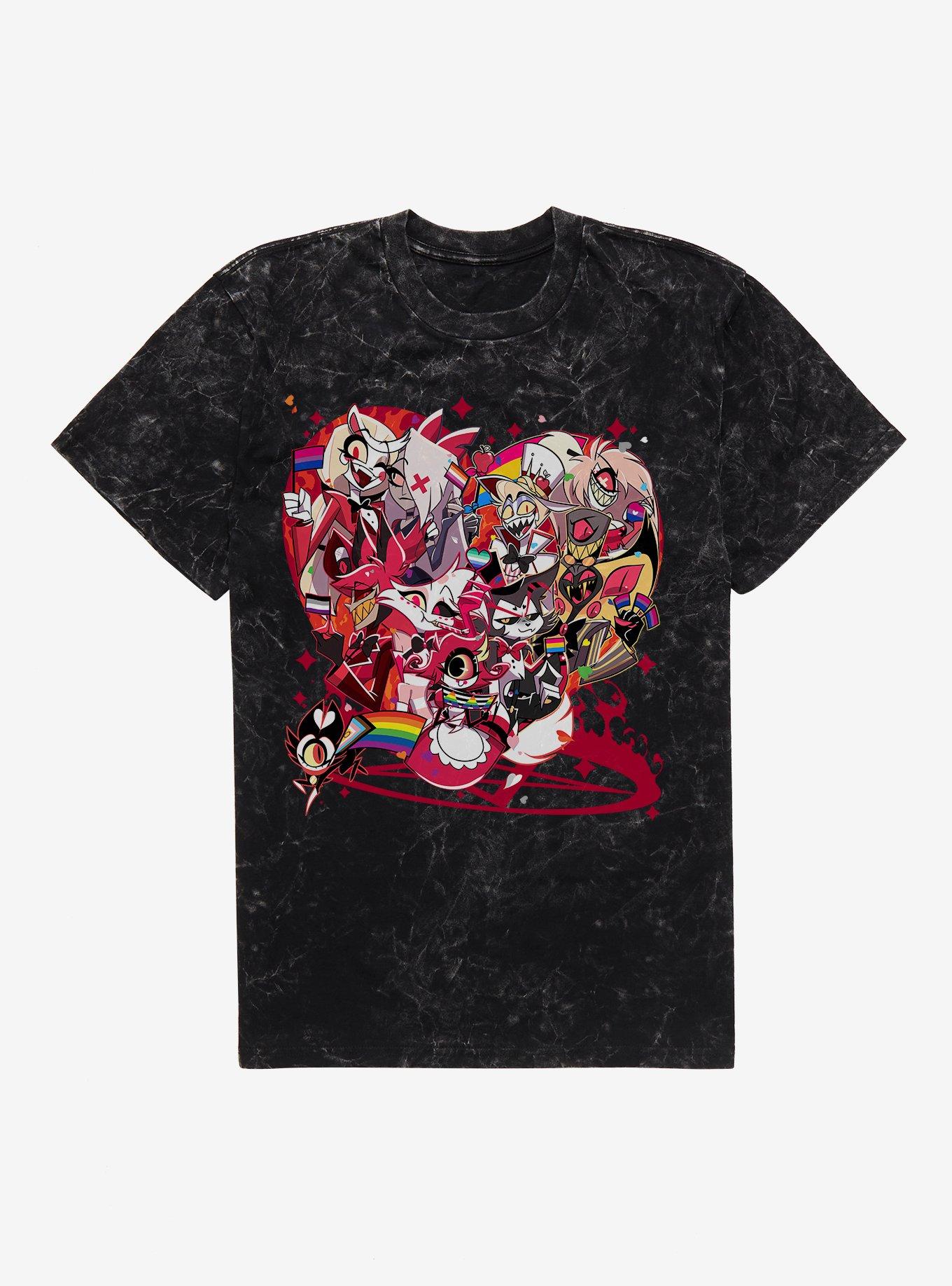 Hazbin Hotel Pride Heart Mineral Wash T-Shirt, , hi-res