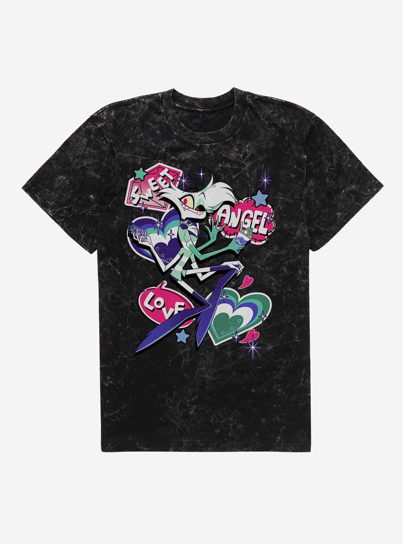 Hazbin Hotel Sweet Angel Love Angel Dust Mineral Wash T-Shirt, , hi-res