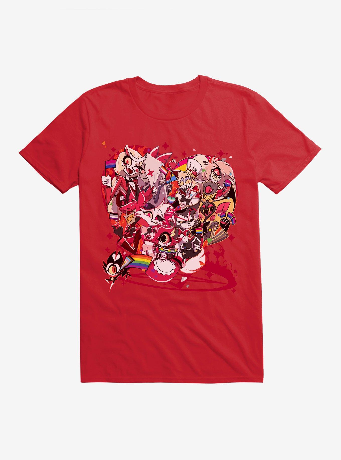 Hazbin Hotel Pride Heart T-Shirt, RED, hi-res