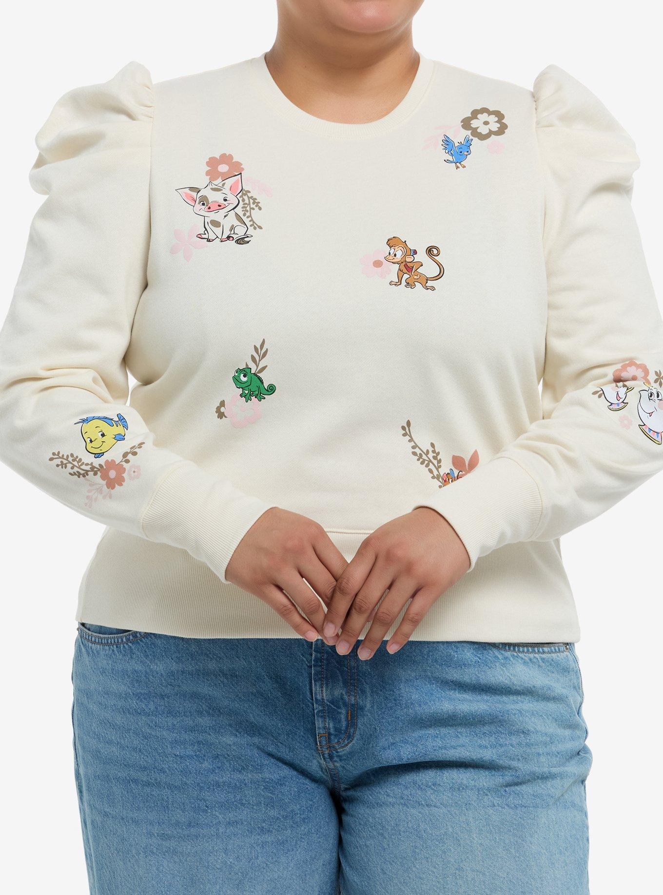 Her Universe Disney Princess Sidekicks Puff Sleeve Sweater Plus Size Her Universe Exclusive, , hi-res