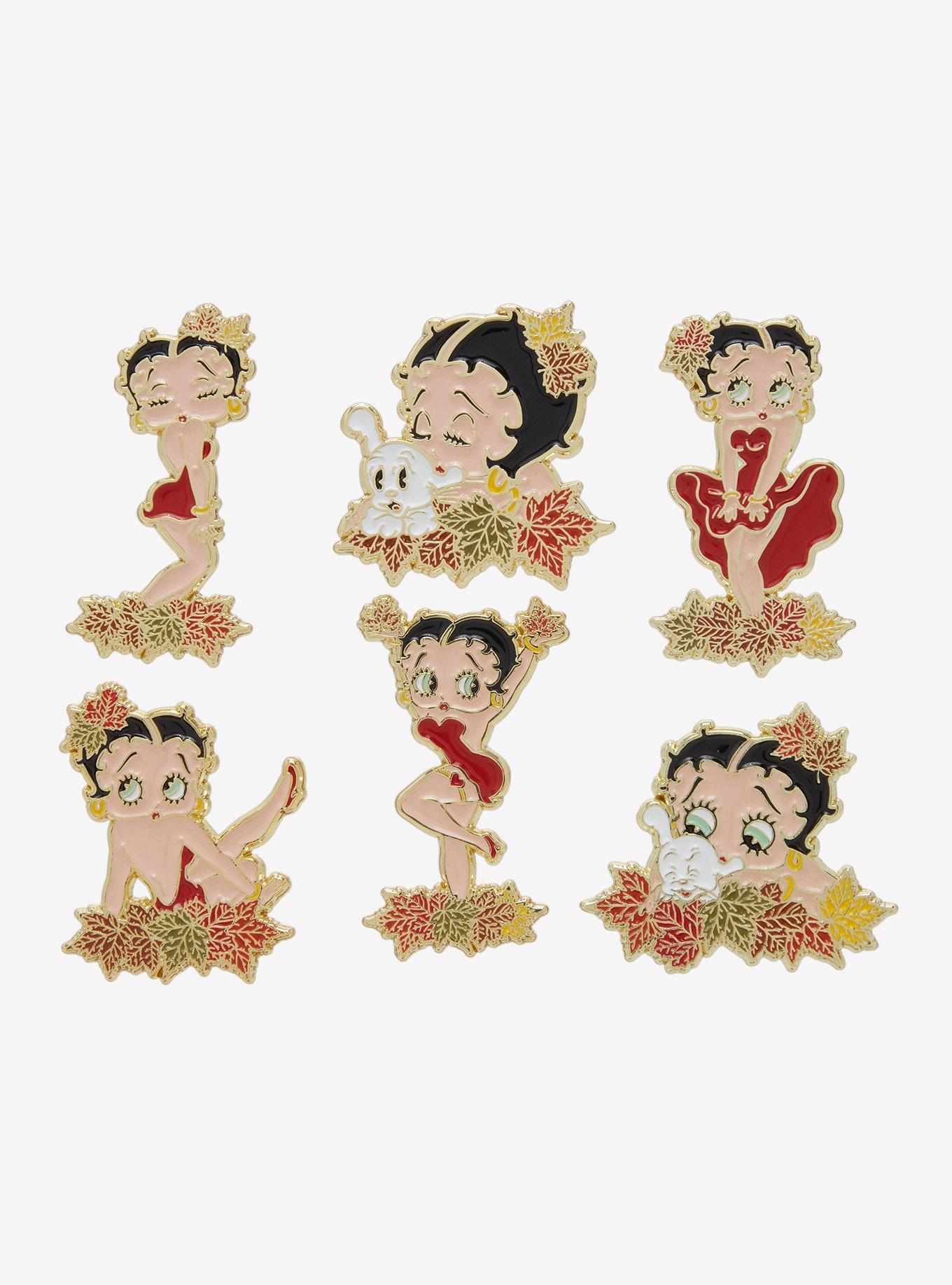 Betty Boop Autumn Leaves Blind Box Enamel Pin — BoxLunch Exclusive, , hi-res