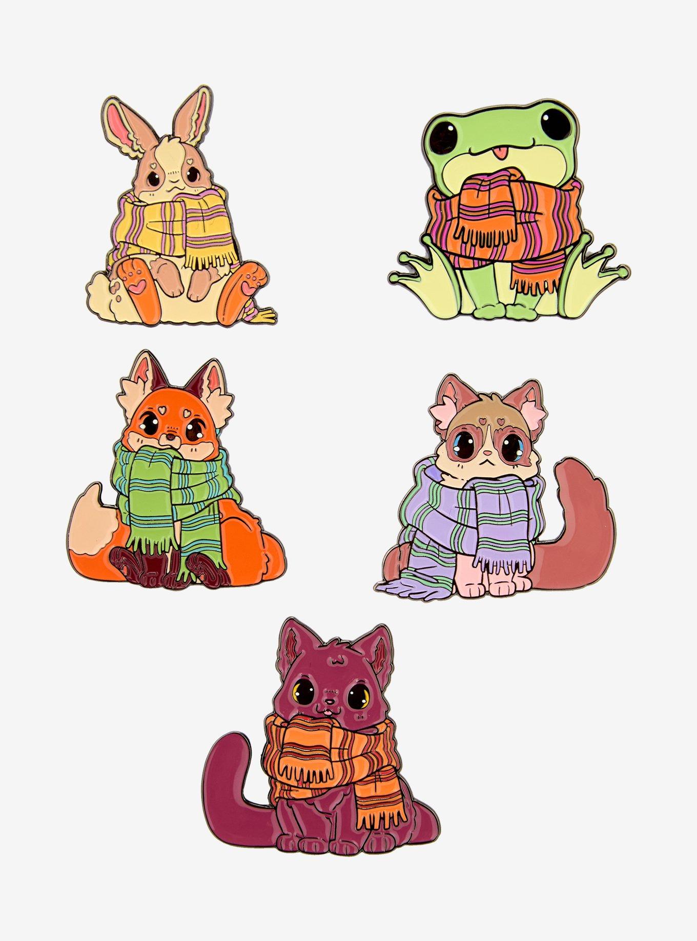 Naomi Lord Art Animals with Scarves Blind Box Enamel Pin - BoxLunch Exclusive, , hi-res
