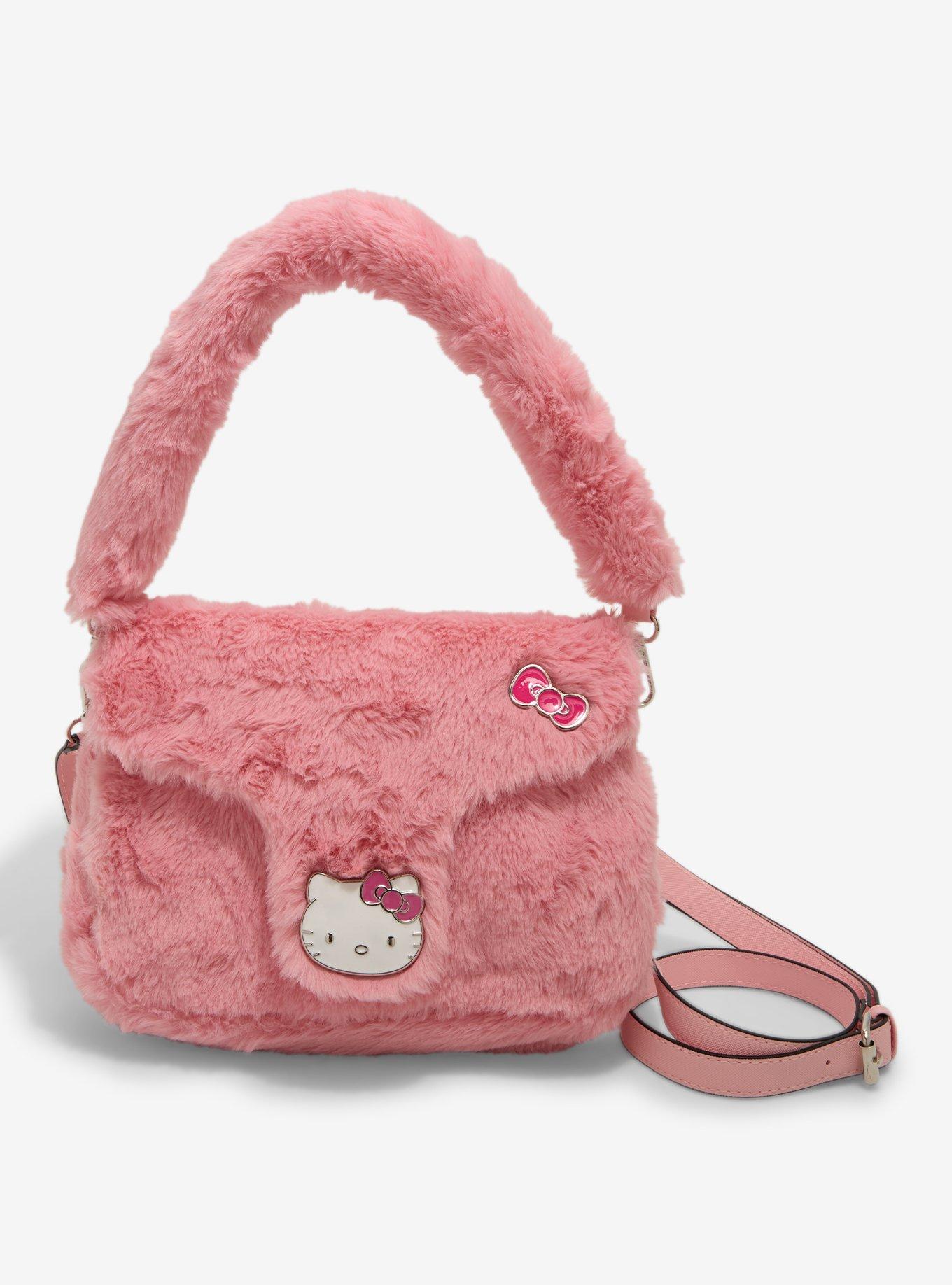 Hello Kitty Fuzzy Pink Shoulder Bag, , hi-res
