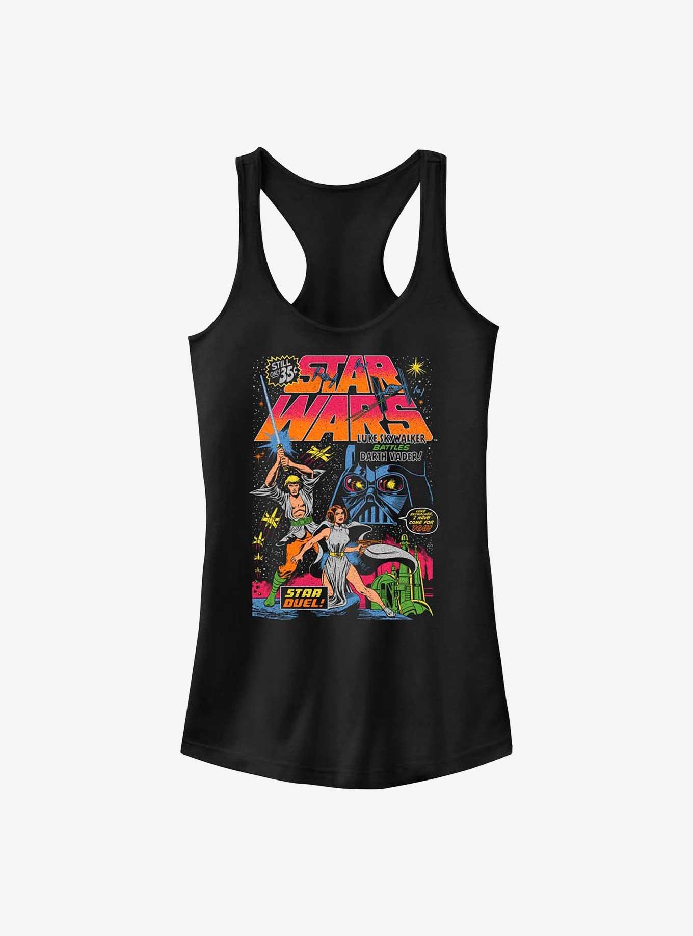 Star Wars Neon Star Duel Girls Tank, BLACK, hi-res