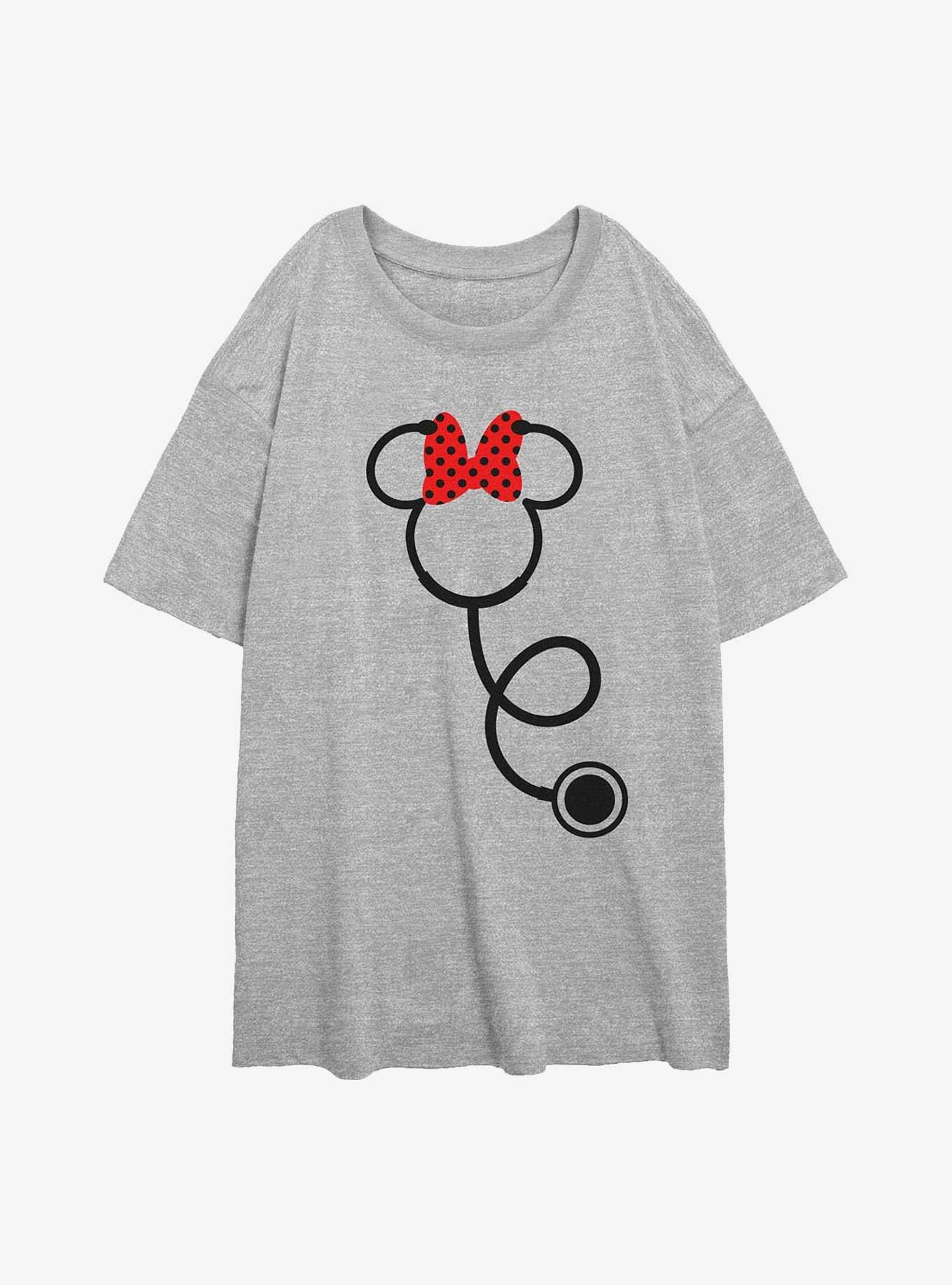 Disney Minnie Mouse Minnie Stethoscope Girls Oversized T-Shirt, ATH HTR, hi-res