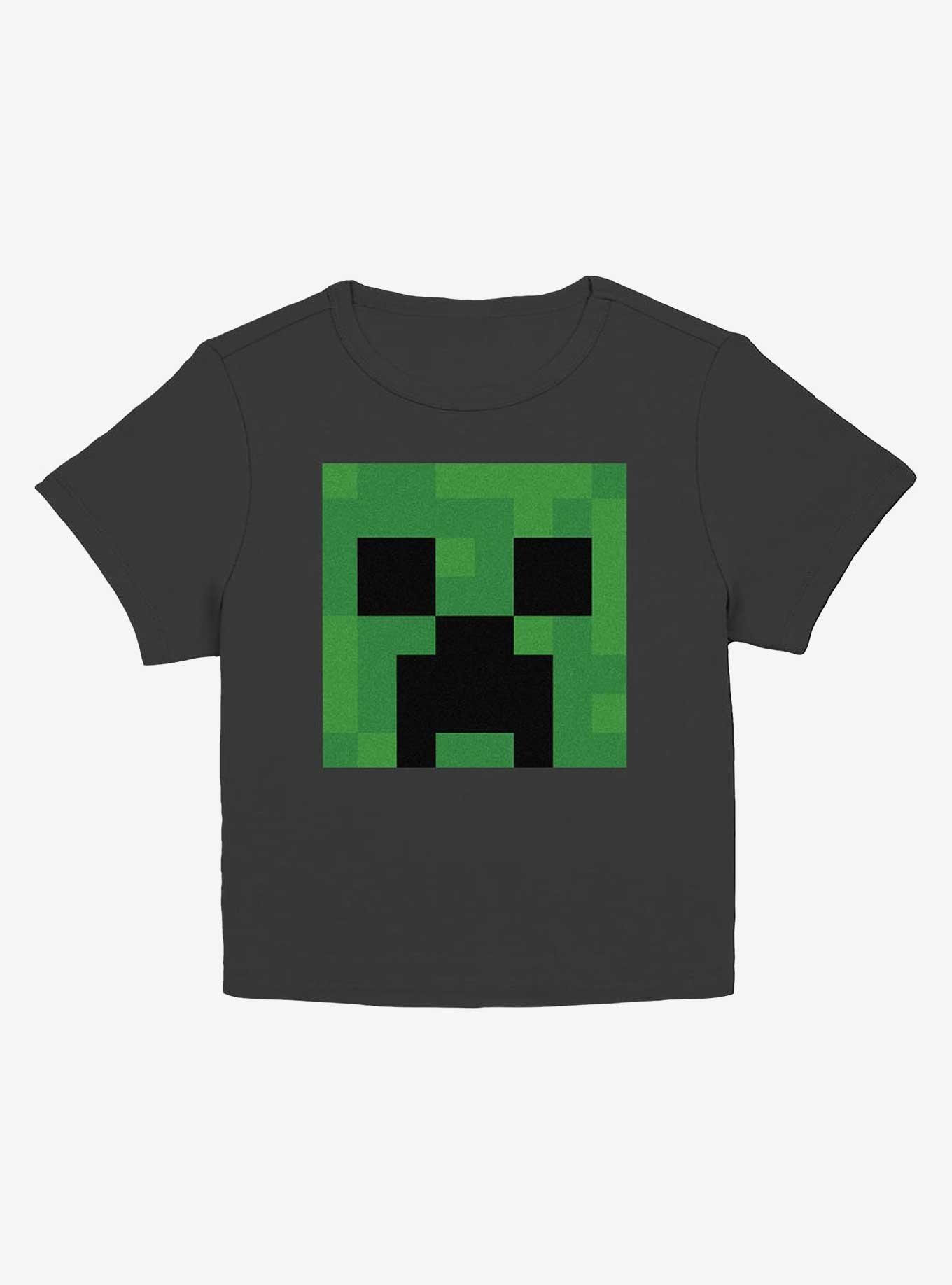 Minecraft Creeper Big Face Girls Baby T-Shirt, BLACK, hi-res