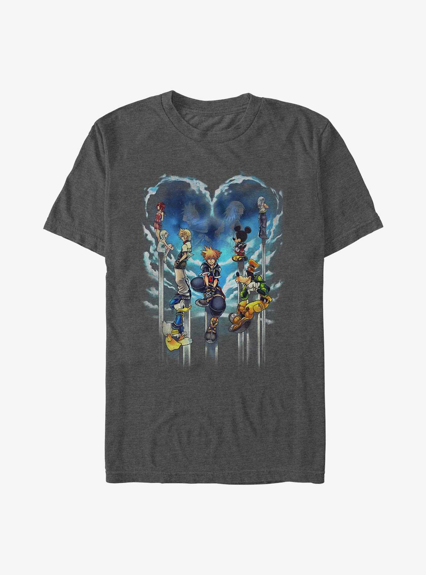 Disney Kingdom Hearts Clouded Horizon T-Shirt, CHAR HTR, hi-res